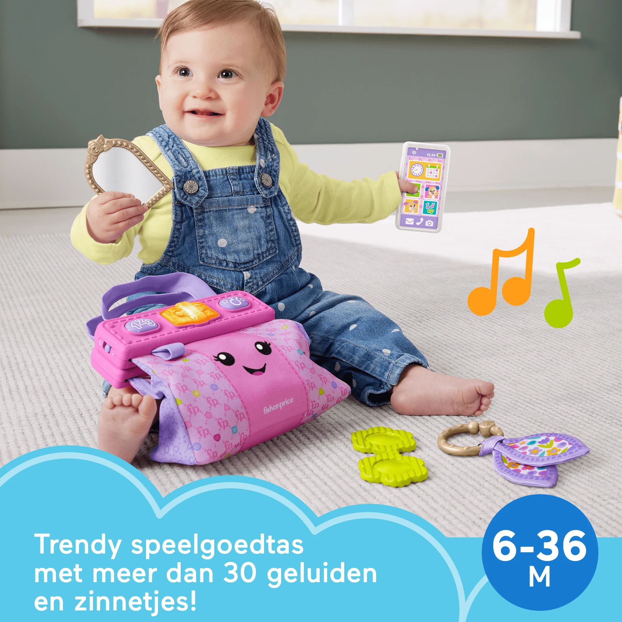 Fisher-Price Leerplezier Op Stap Ontdekkingstas, Baby- En Peuterspeelgoed, Tas En Accessoires, Nederlandse Versie - Image 2