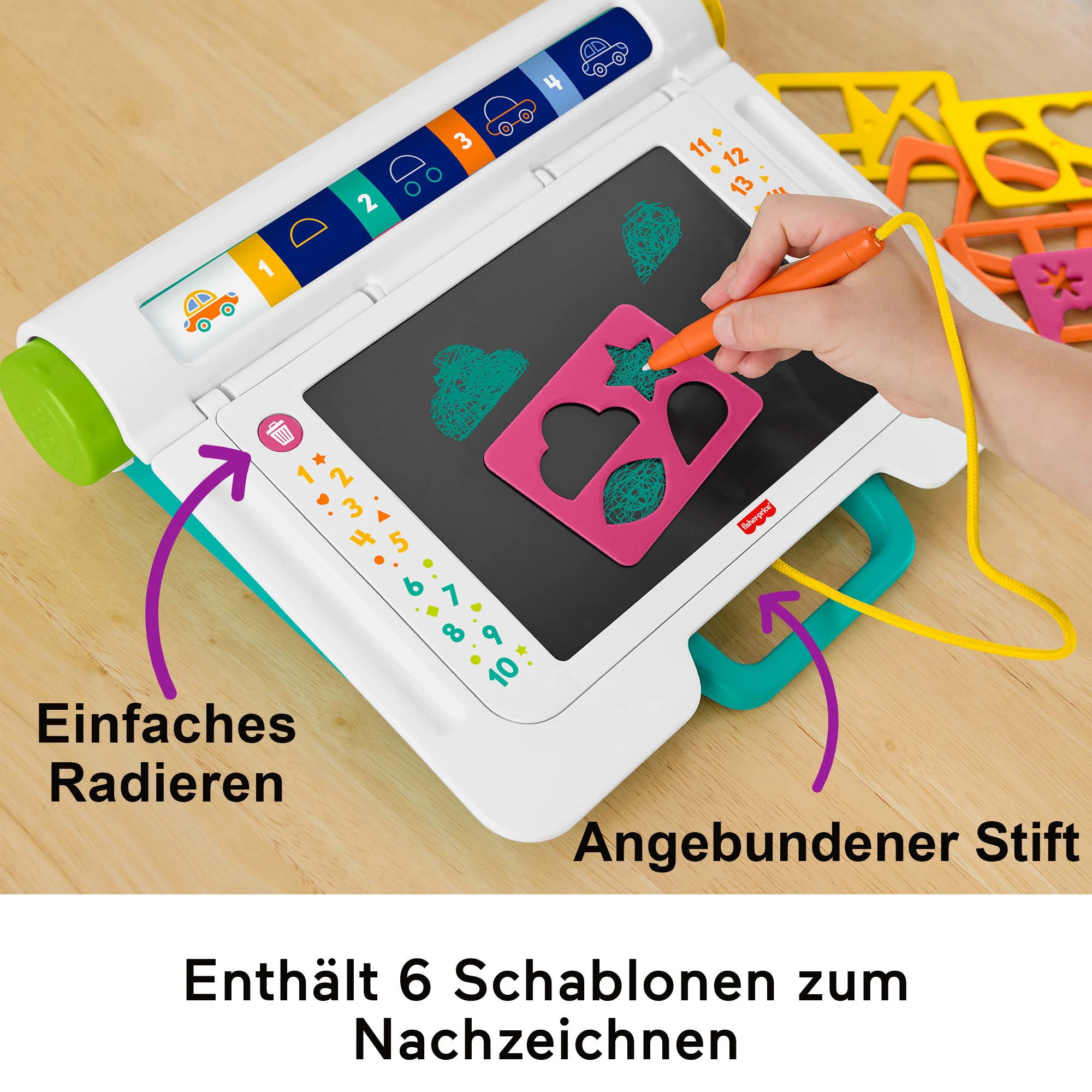 Fisher-Price Lern- Und Zeichenbrett, Schreiben Und Zeichnen Ohne Verwischen Tablet Mit Lcd-Bildschirm Für Kinder - Image 3