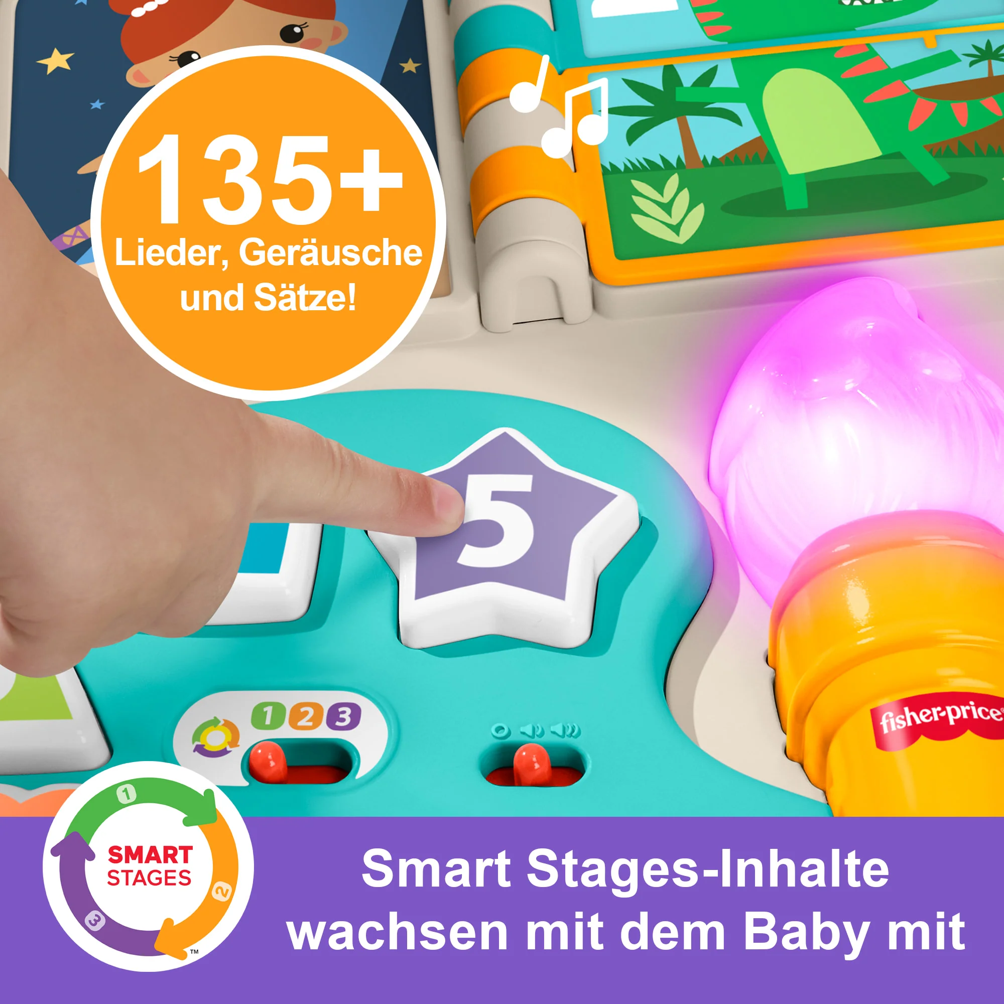 Fisher-Price 4-In-1 Spieltisch Und Staffelei, Babys Und Kleinkinder, Elektronisches Lernspielzeug, Mehrsprachige Version - Image 4