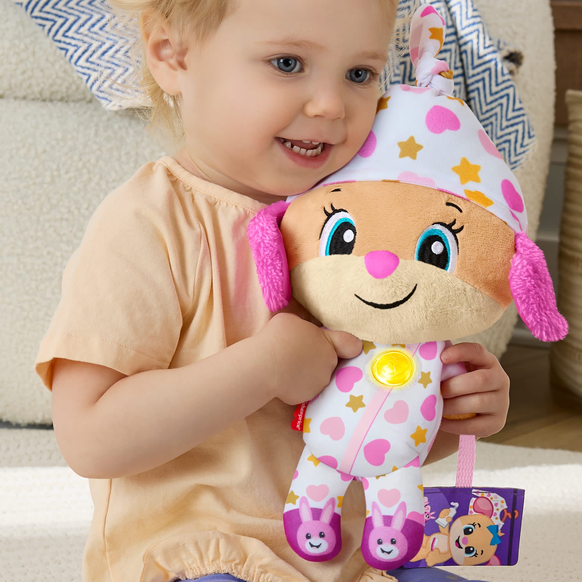 Fisher-Price Lernspaß Gute Nacht Hundefreundin Musikplüschspielzeug Mit Lichtern Für Kleinkinder Und Kinder, Deutsche Version - Image 2