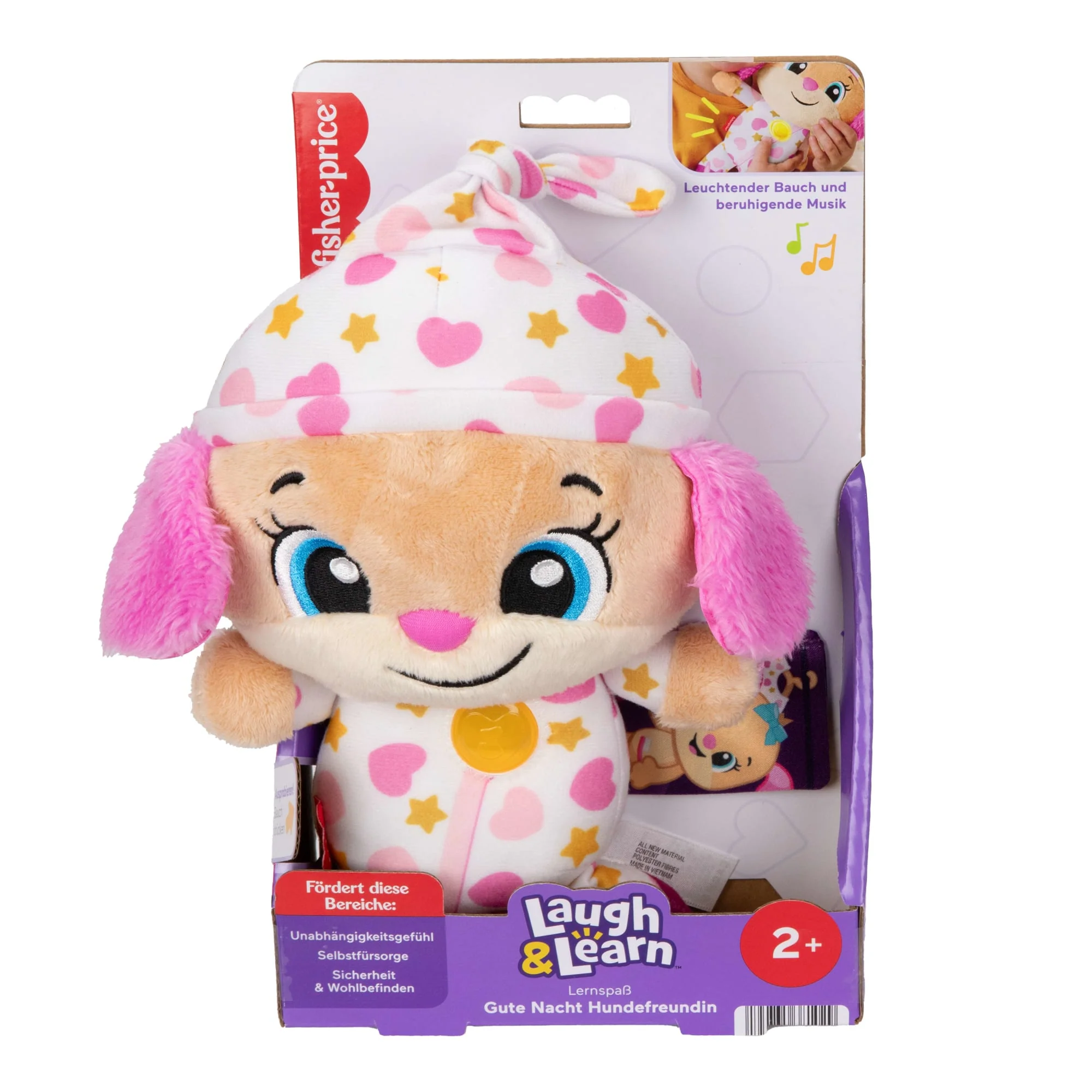 Fisher-Price Lernspaß Gute Nacht Hundefreundin Musikplüschspielzeug Mit Lichtern Für Kleinkinder Und Kinder, Deutsche Version - Image 6