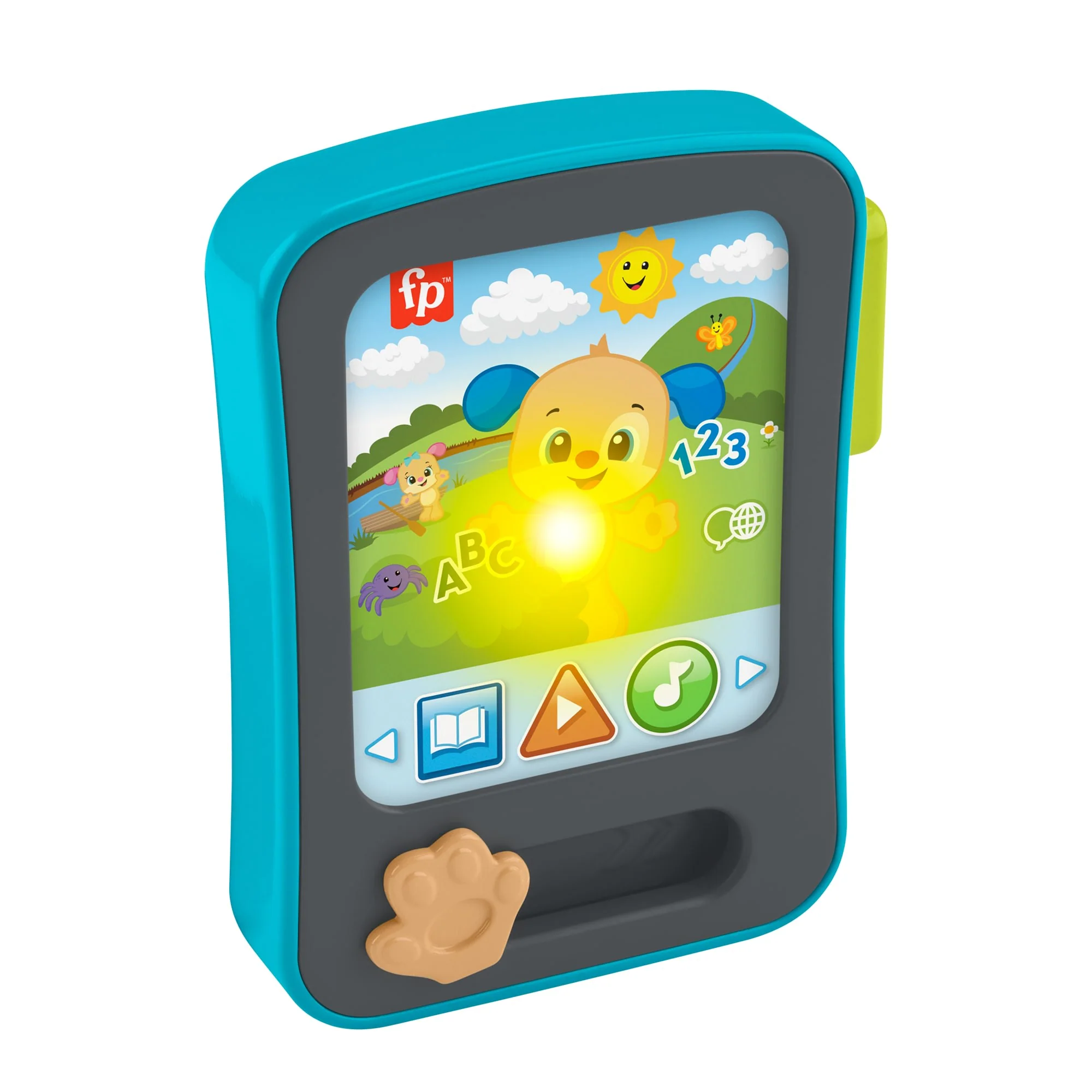 Fisher-Price Lernspaß Hündchen Geschichtenerzähler Baby Elektronisches Lernspielzeug Mit Musik Und Lichtern, Mehrsprachige Version