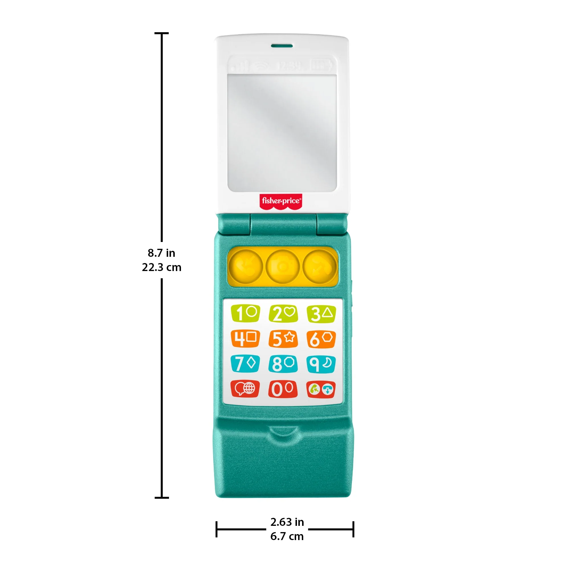 Fisher-Price Lernspaß-Klapphandy Für Babys Und Kleinkinder, Musikalisches Aktivitätsspielzeug Zum Lernen, Mehrsprachige Version - Image 6