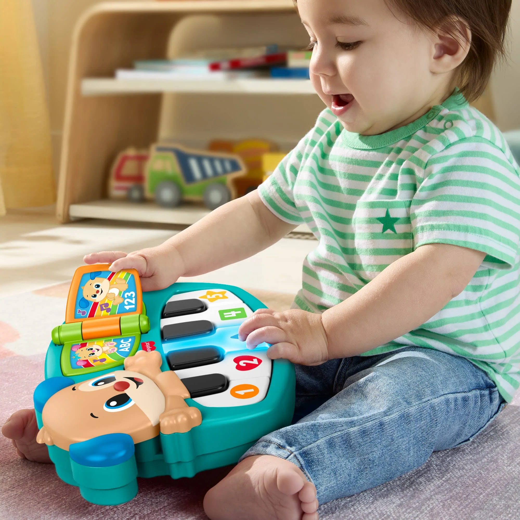 Fisher-Price Lernspaß Piano, Musikalisches Lernspielzeug Für Babys Und Kleinkinder, Deutsche Version - Image 3