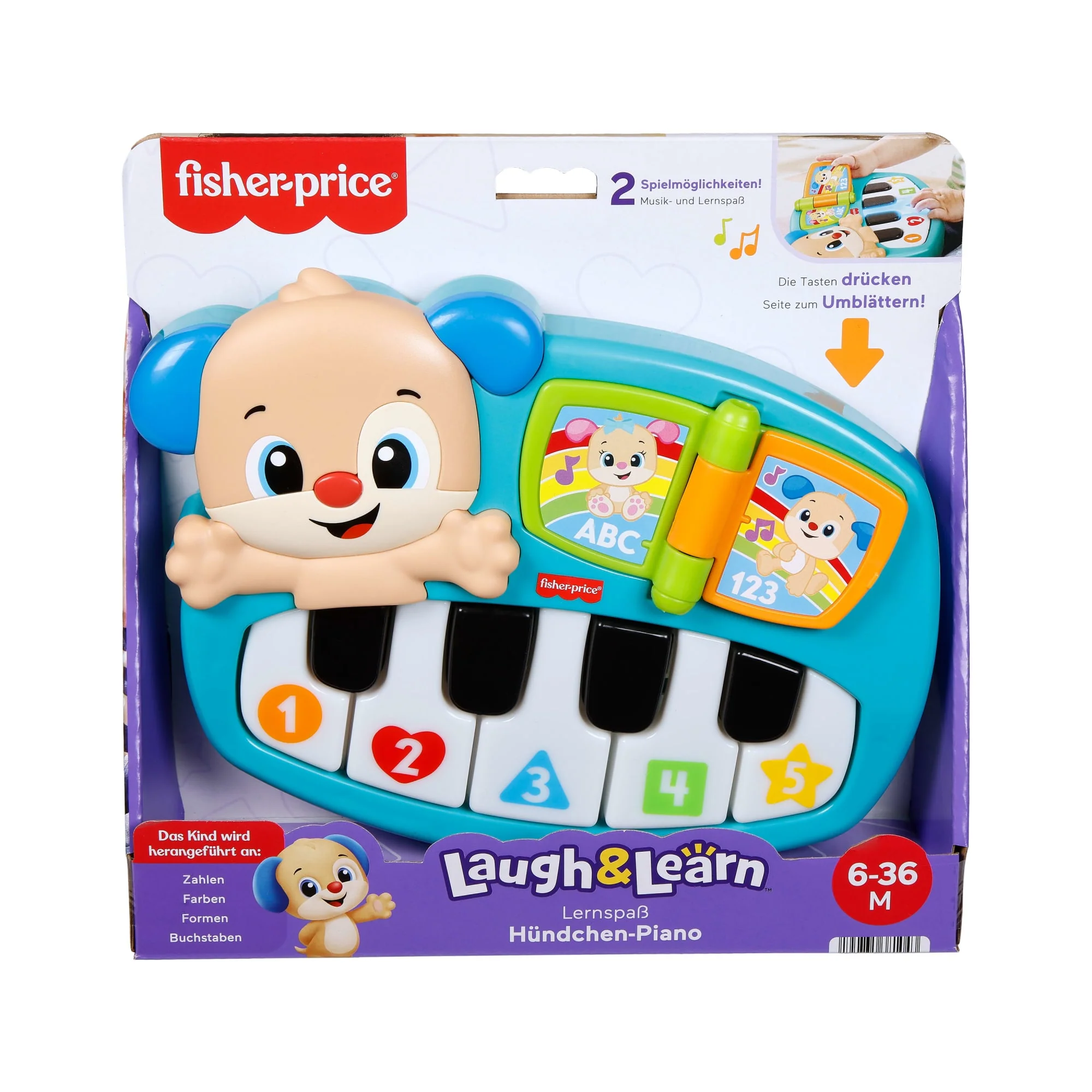 Fisher-Price Lernspaß Piano, Musikalisches Lernspielzeug Für Babys Und Kleinkinder, Deutsche Version - Image 6