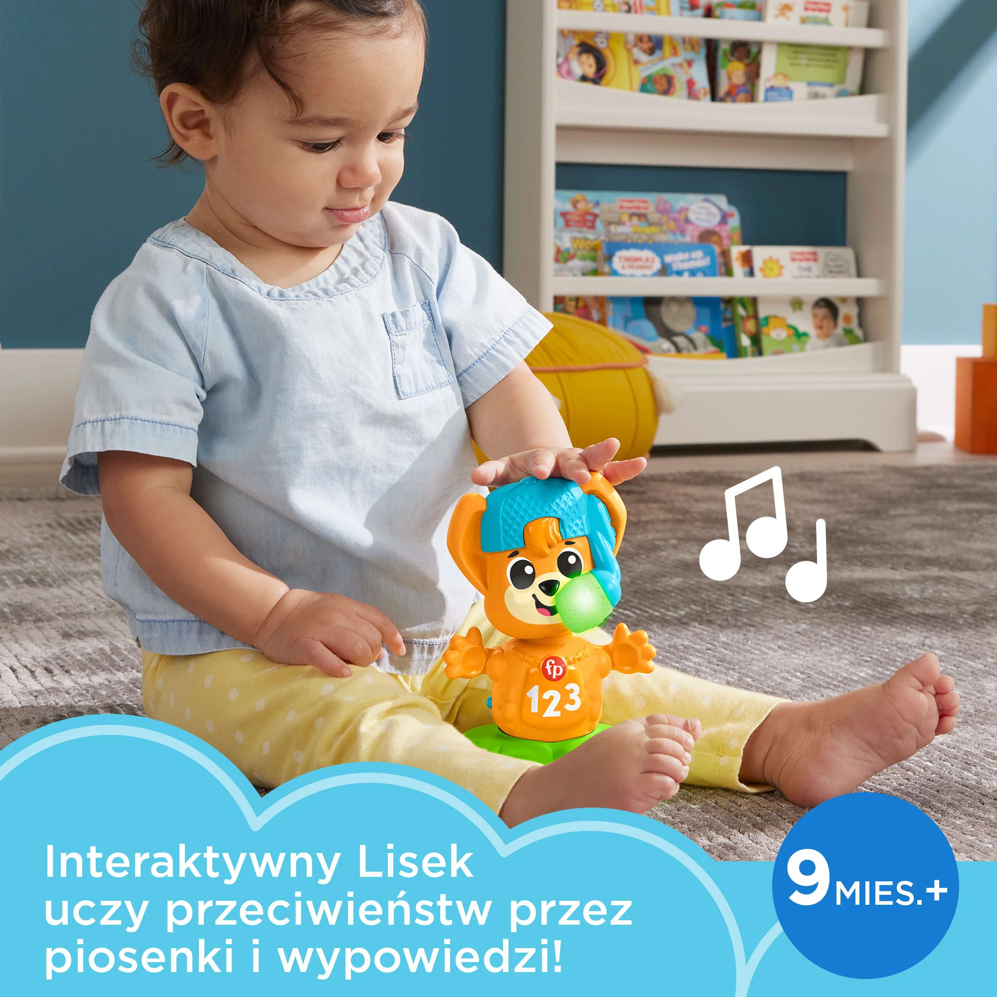 Fisher-Price Link Squad Lisek Muzyczne Przeciwieństwa Zabawka Edukacyjna Polska Wersja Językowa - Image 2