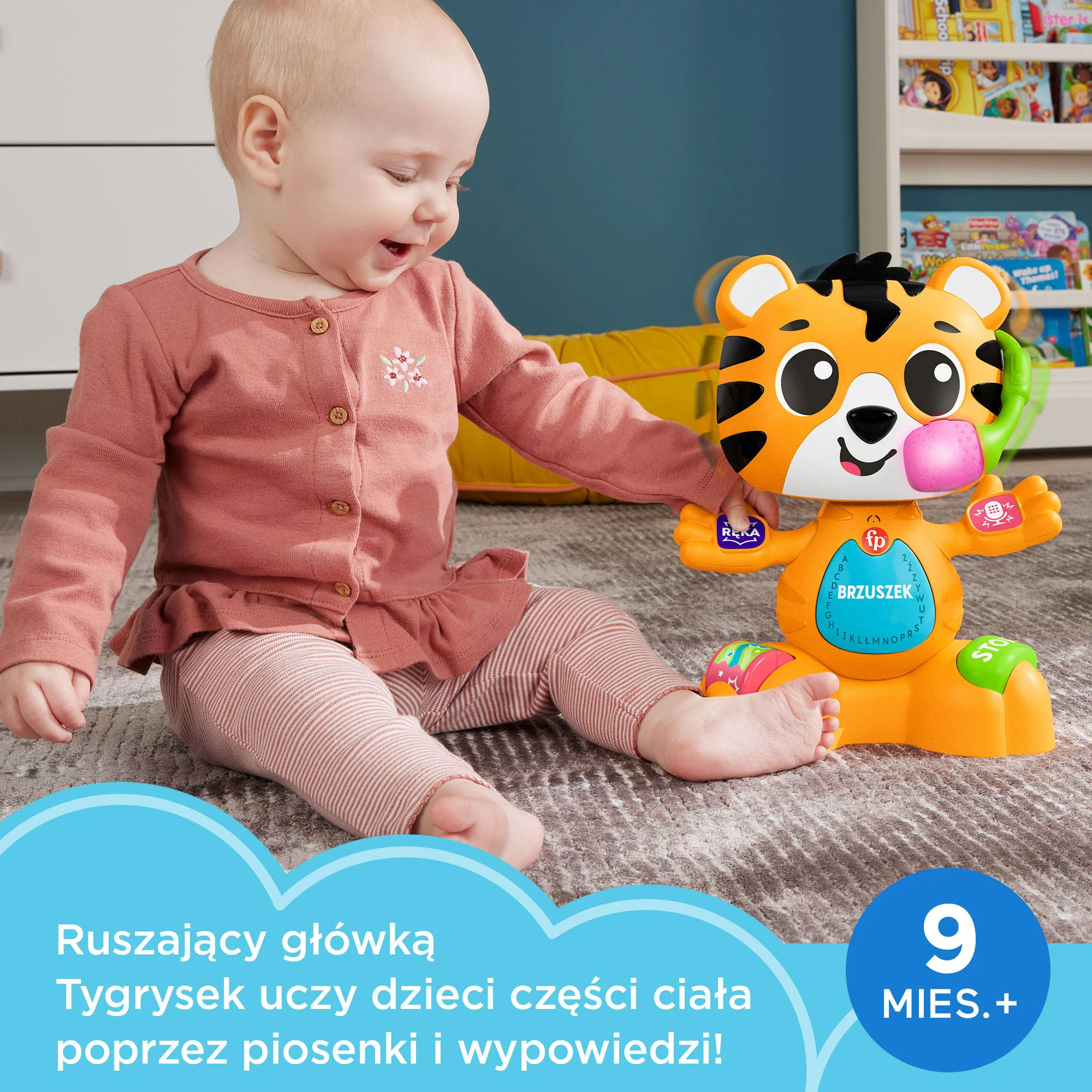 Fisher-Price Link Squad Tygrysek Taniec I Nauka Zabawka Edukacyjna Polska Wersja Językowa - Image 2