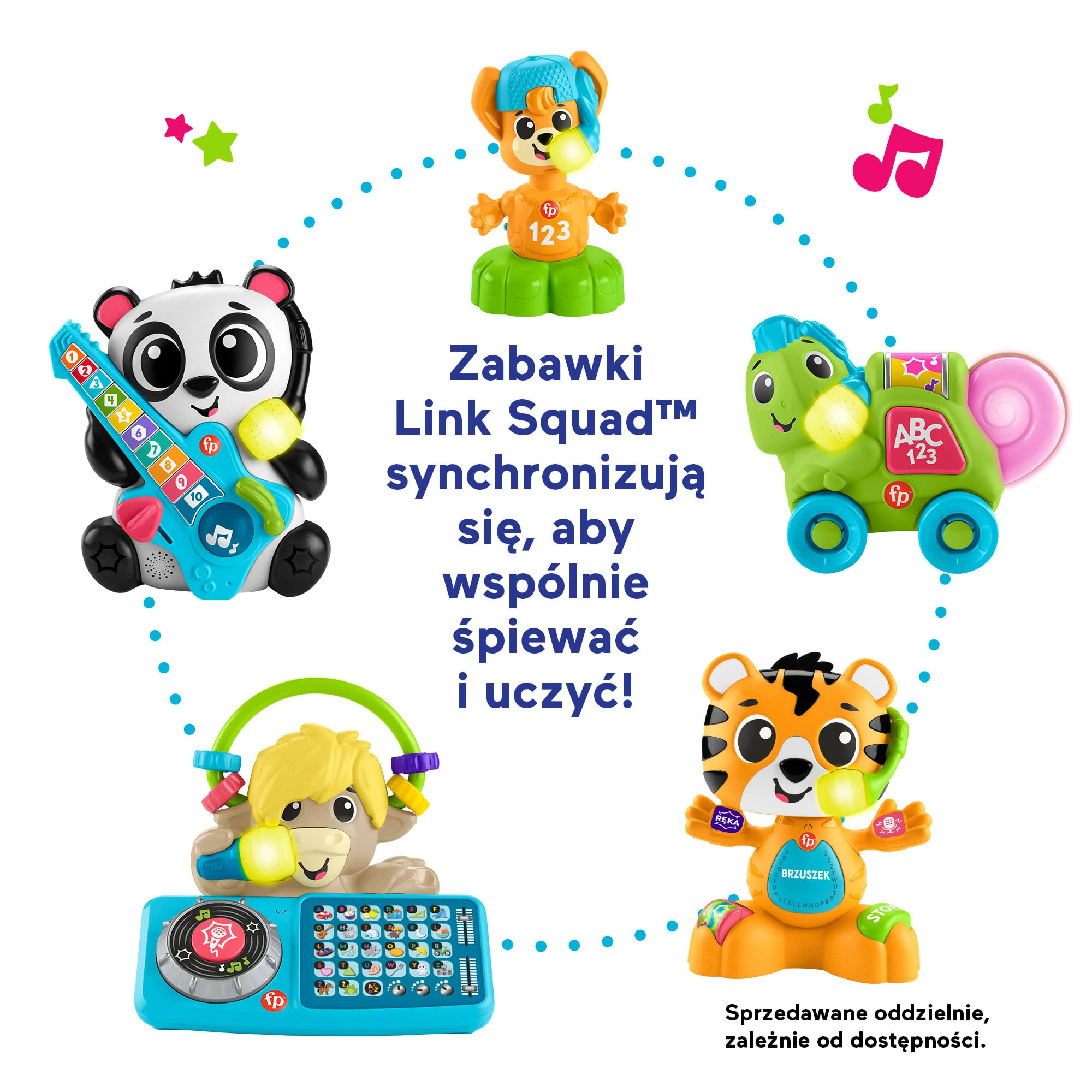 Fisher-Price Link Squad Tygrysek Taniec I Nauka Zabawka Edukacyjna Polska Wersja Językowa - Image 5