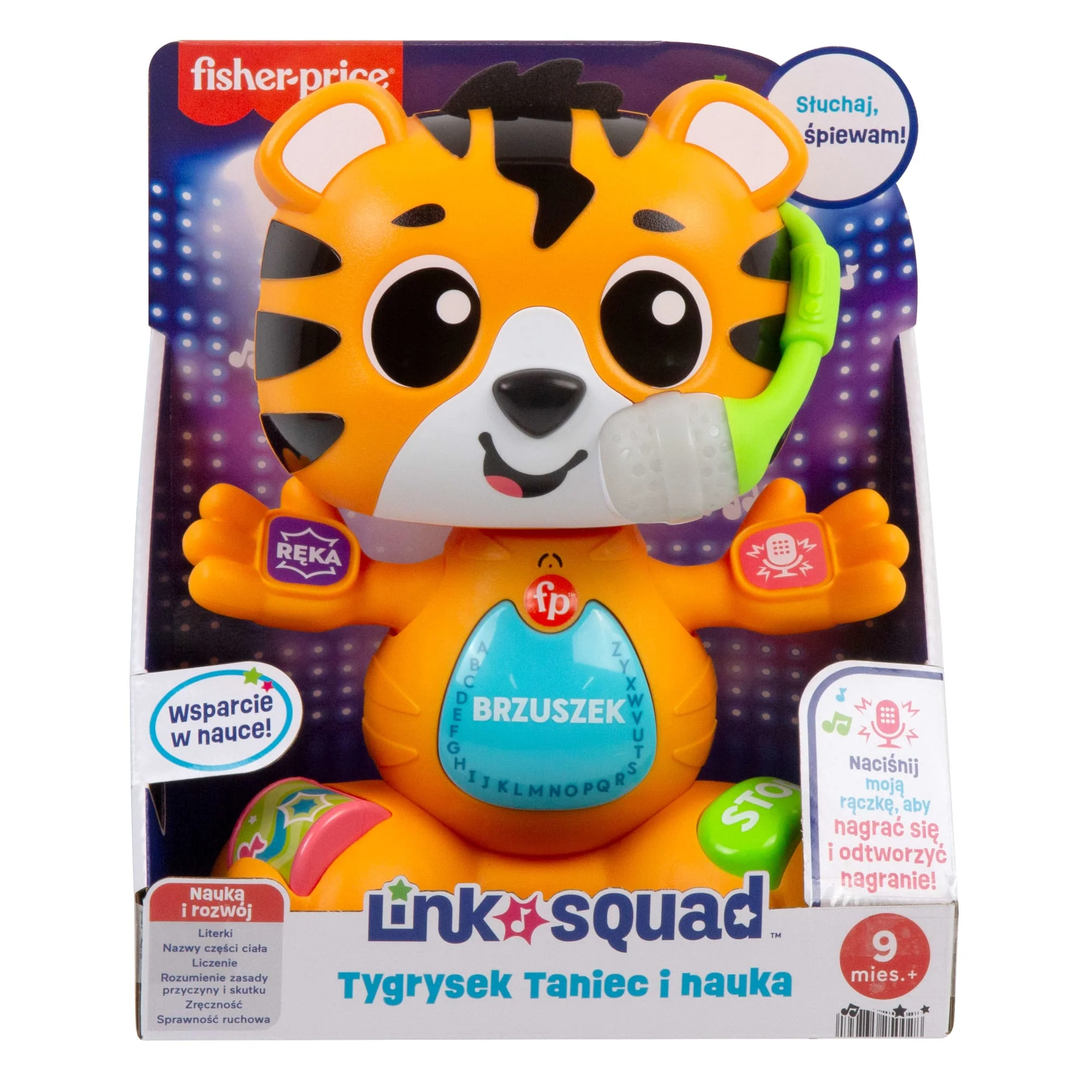 Fisher-Price Link Squad Tygrysek Taniec I Nauka Zabawka Edukacyjna Polska Wersja Językowa - Image 6