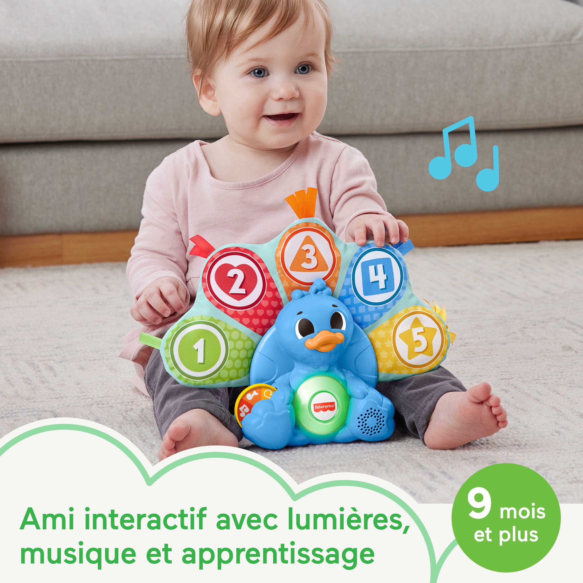 Fisher-Price - Jonathan Le Paon - Jouet D'Éveil - 6 Mois Et + - Image 2