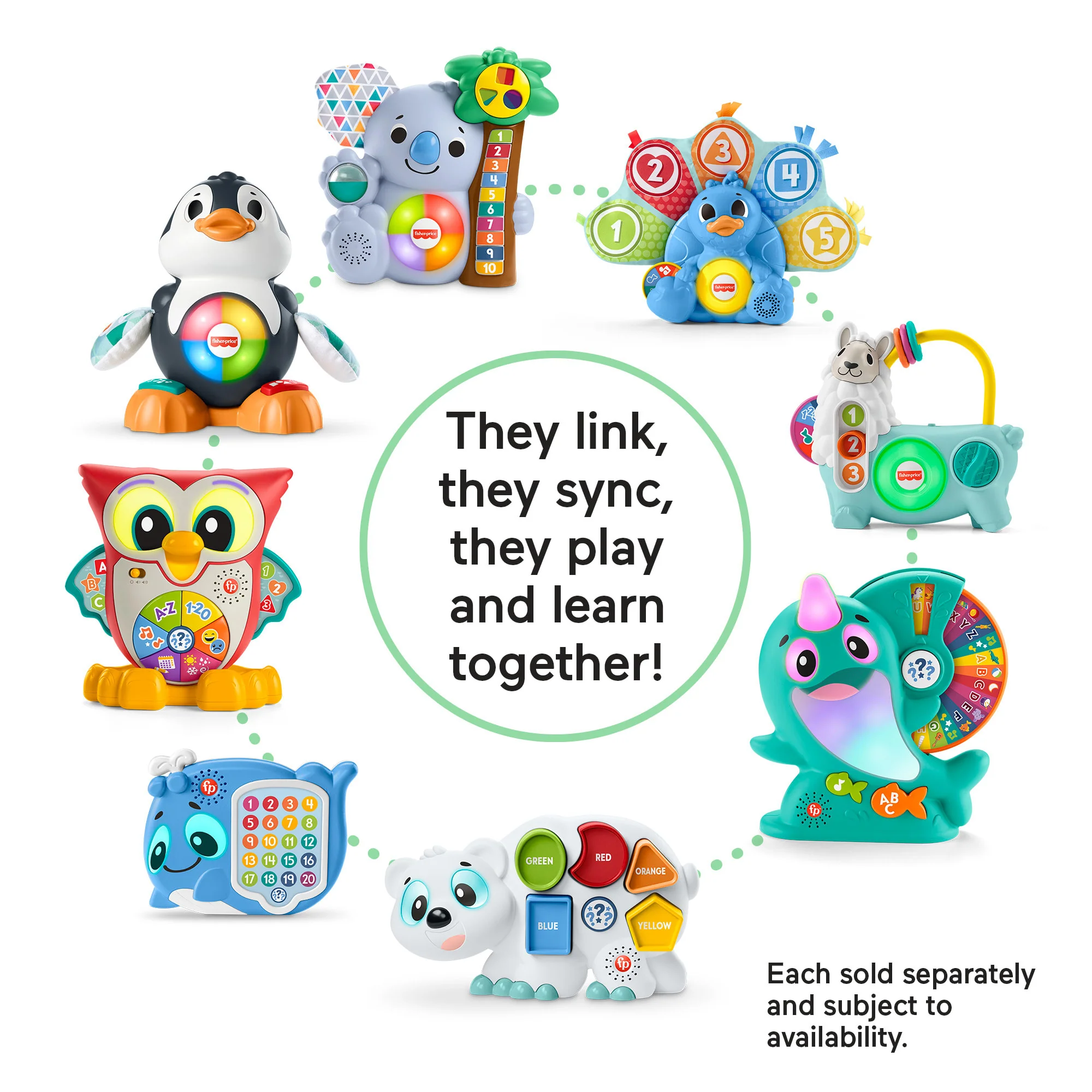 Fisher-Price Linkimals Interactive Learning Toy for Toddlers with Lights & Music, Learning Narwhal, UK English Version - Image 5