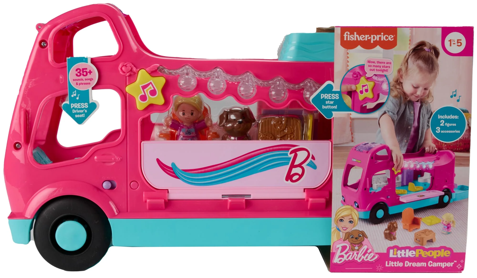 Fisher-Price Little People Barbie Dream Camper (D, Qe, F) - Image 6