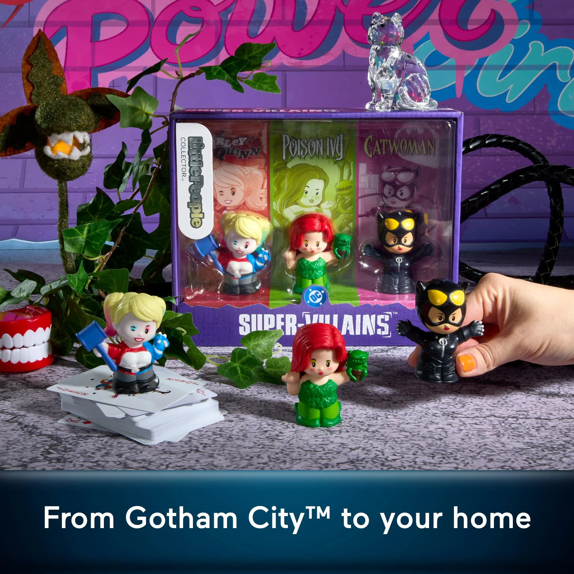 Little People Collector DC Super-Villains Special Edition Set For Comic Book Fans, 3 Figures - Image 3
