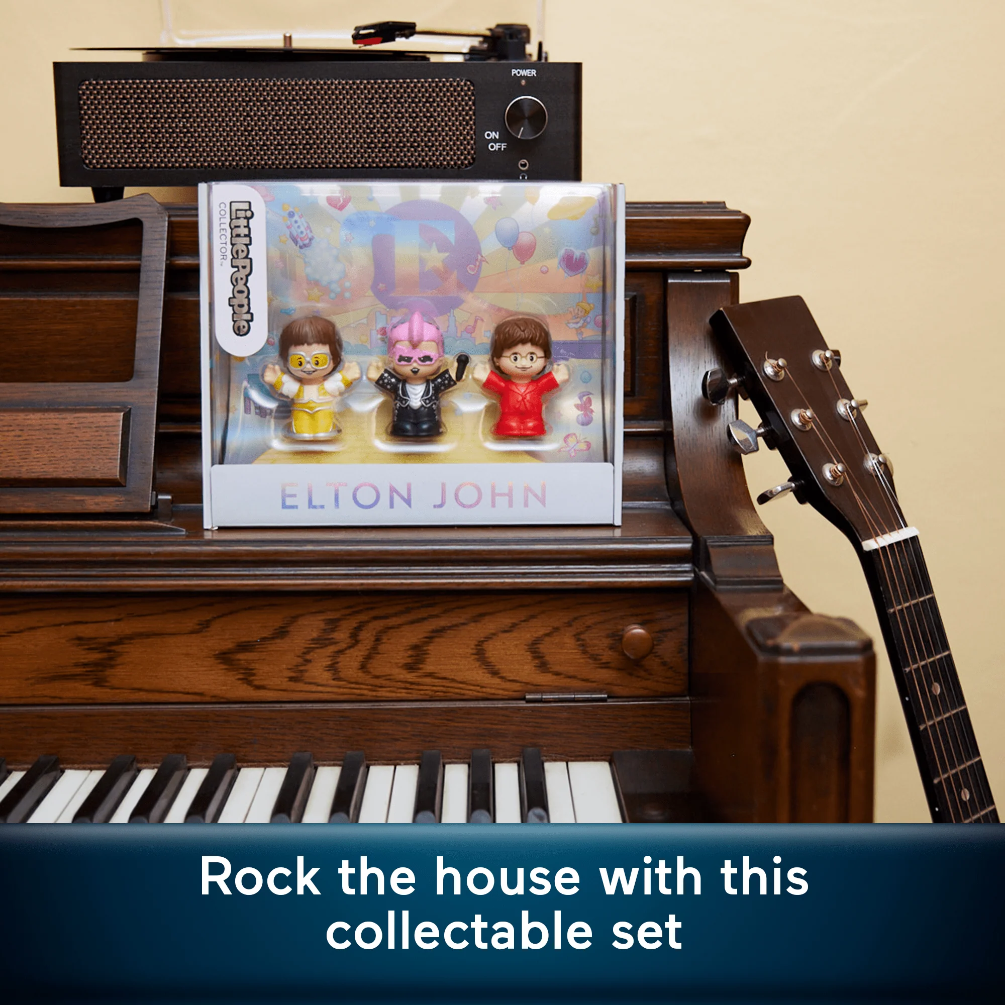 Little People Collector Elton John Special Edition Set For Adults & Fans, 3 Figures - Image 3