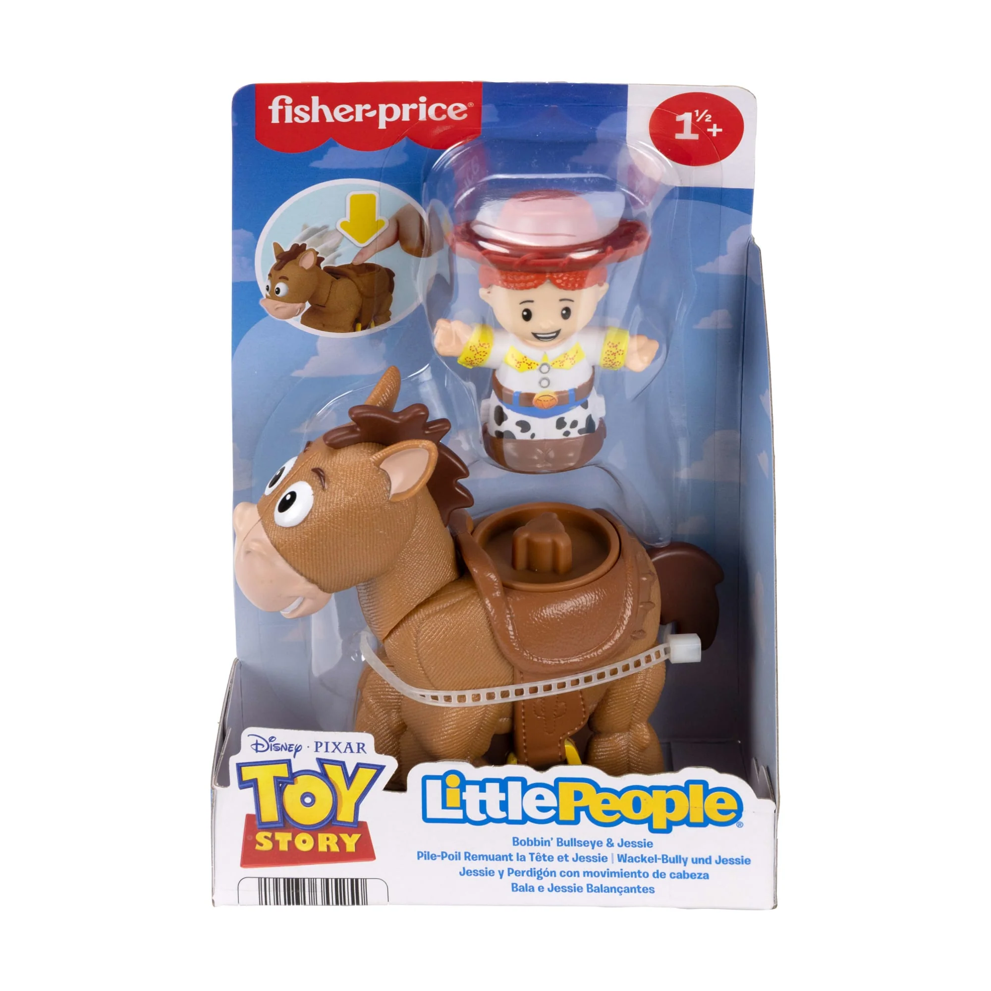 Fisher-Price Little People Disney Pixar Toy Story Bobbin’ Bullseye & Jessie, Toddler Figure Set - Image 6