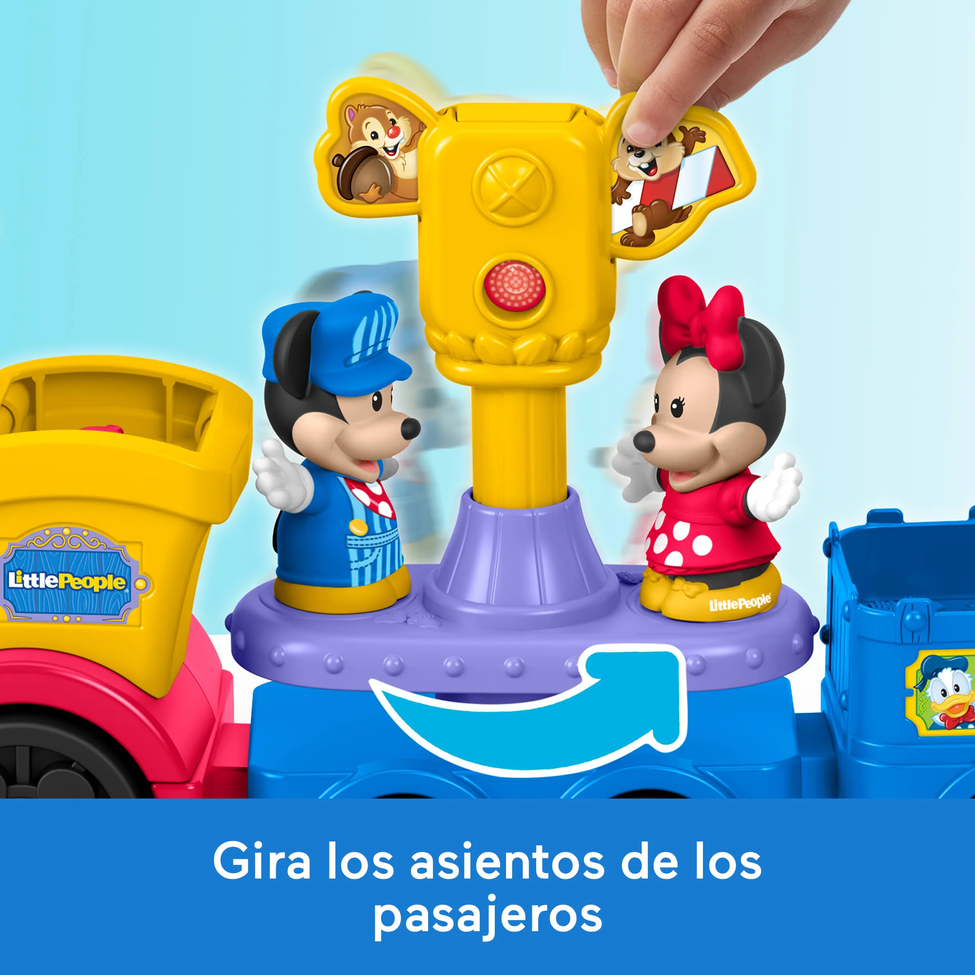 Tren Musical De Mickey Y Minnie De Disney Jr De La Gama Little People De Fisher-Price Con 2Figuras - Image 4