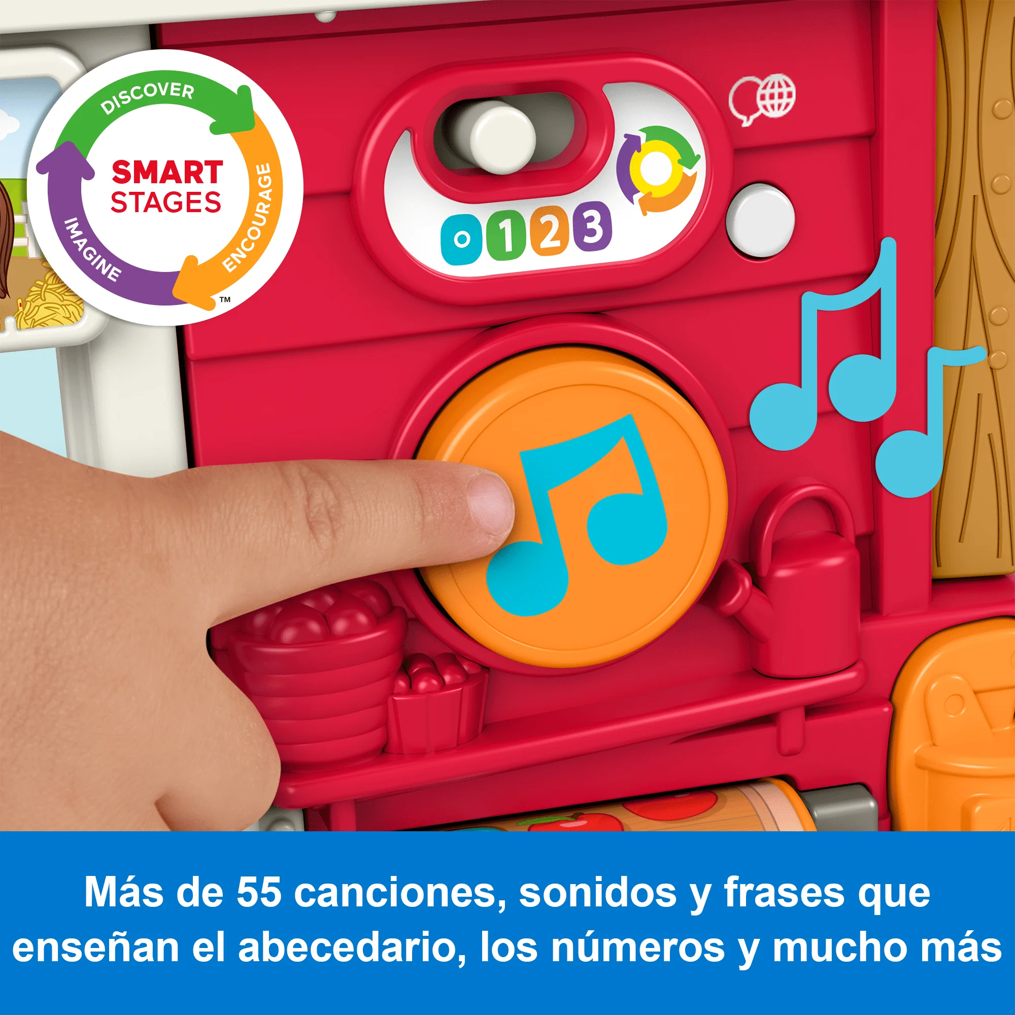 Conjunto De Juego De Granja De Animales Diversión En La Granja De Little People De Fisher-Price, Juguete Educativo Para Niños/As Pequeños/As, Versión Multilingüe - Image 3
