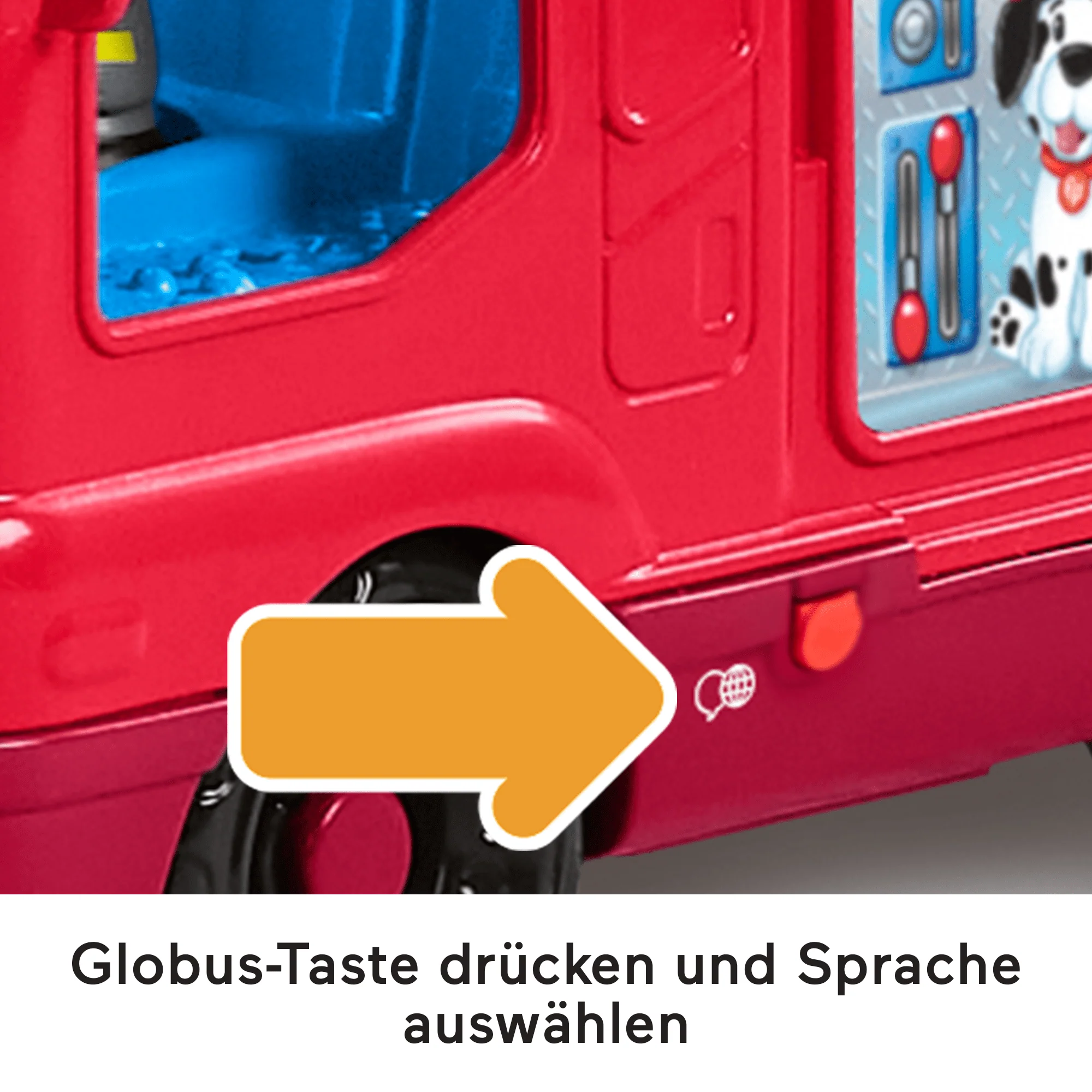 Fisher-Price Little People Feuerwehrauto Mit Musik, Spielzeug Mit Lichtern Für Kleinkinder Und Mit 2 Figuren, Mehrsprachige Version - Image 2
