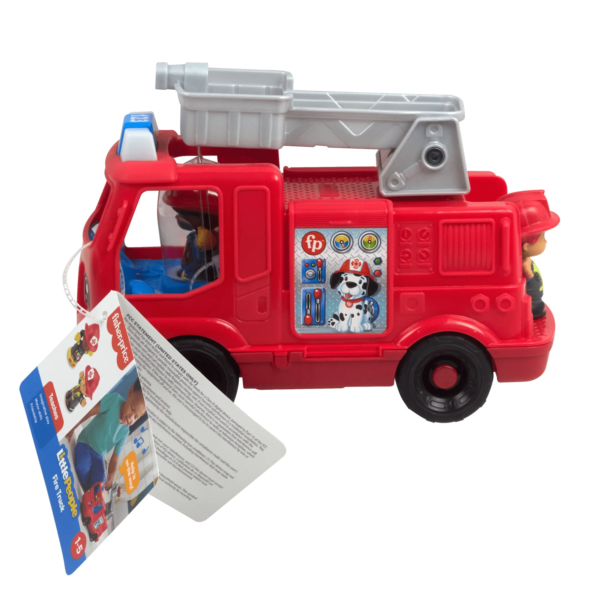 Fisher-Price Little People Feuerwehrauto Mit Musik, Spielzeug Mit Lichtern Für Kleinkinder Und Mit 2 Figuren, Mehrsprachige Version - Image 5