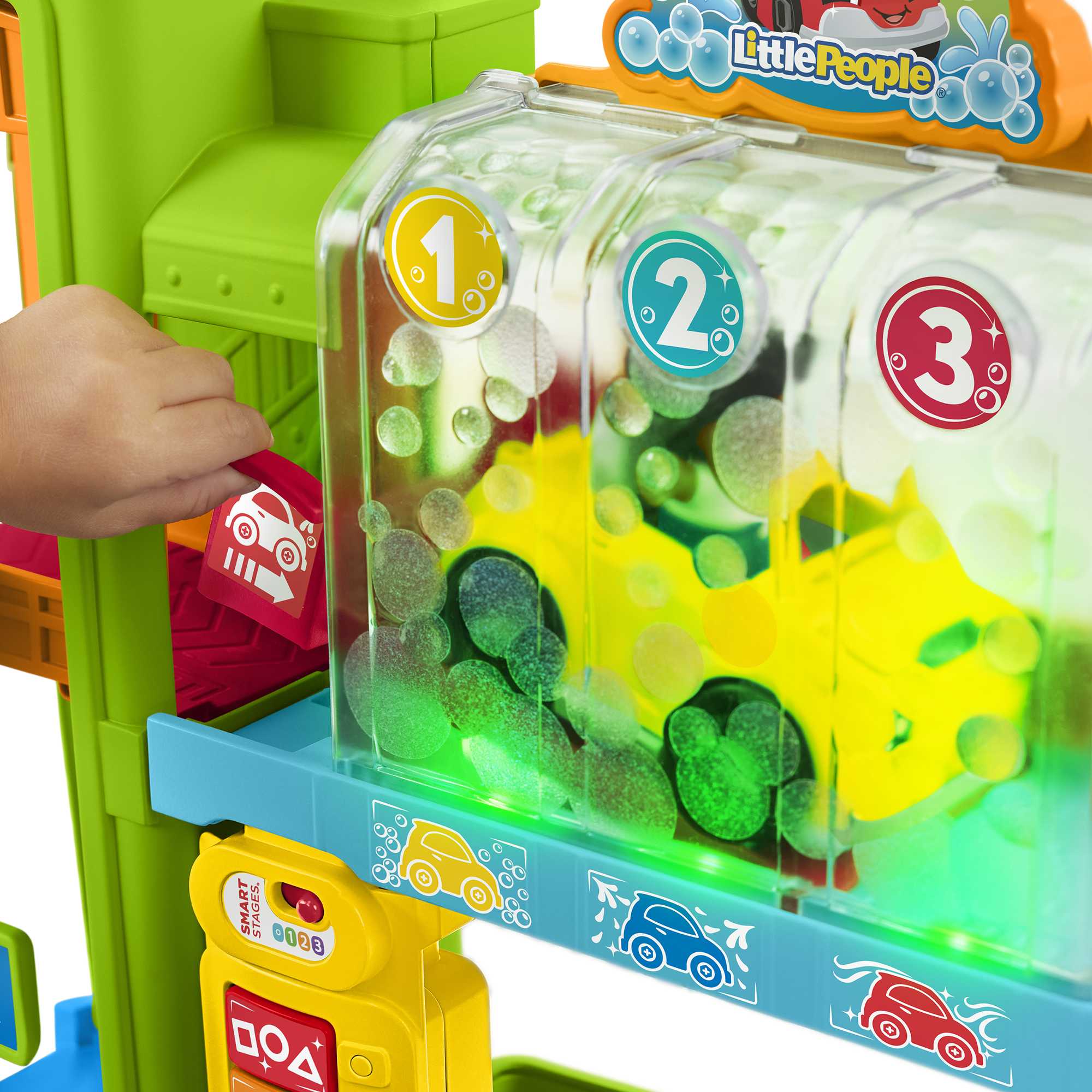 Fisher-Price Little People Leerzame Garage Met Lichtjes, Speelset Voor Peuters, 5 Speelonderdelen, Meertalige Versie - Image 4