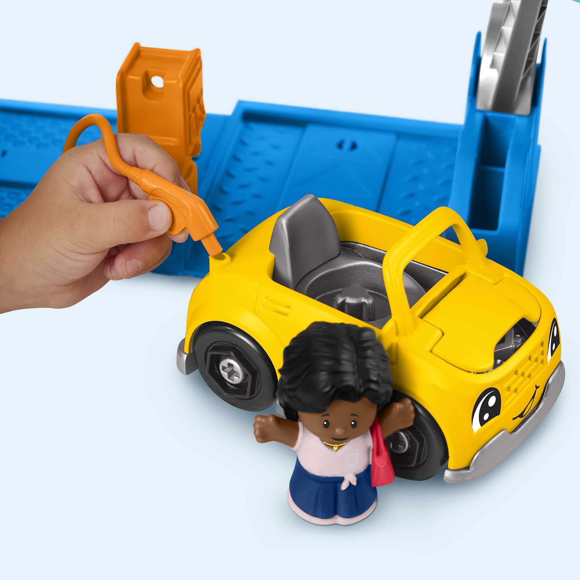 Fisher-Price Little People Leerzame Garage Met Lichtjes, Speelset Voor Peuters, 5 Speelonderdelen, Meertalige Versie - Image 5