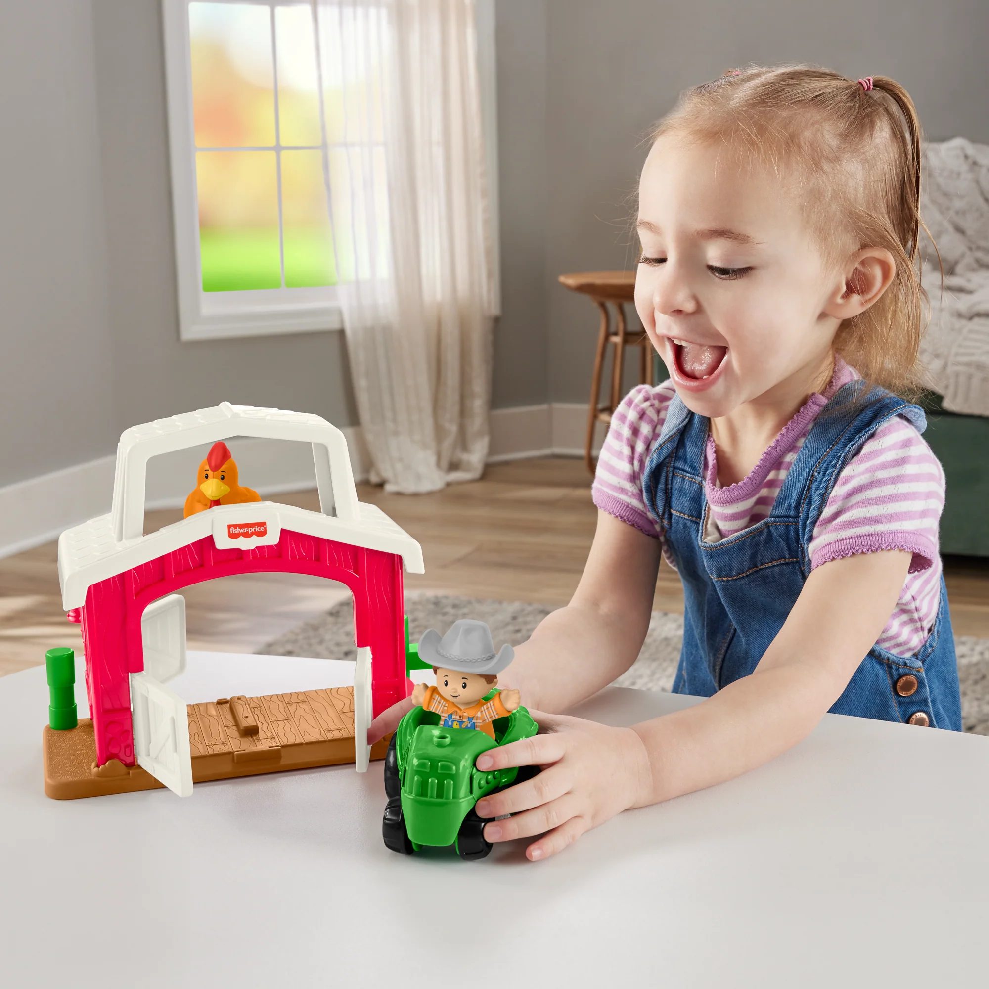 Fisher-Price Little People Μίνι Φάρμα Σετ Παιχνιδιού Με Τρακτέρ & 2 Φιγούρες Για Παιδιά Προσχολικής Ηλικίας - Image 2