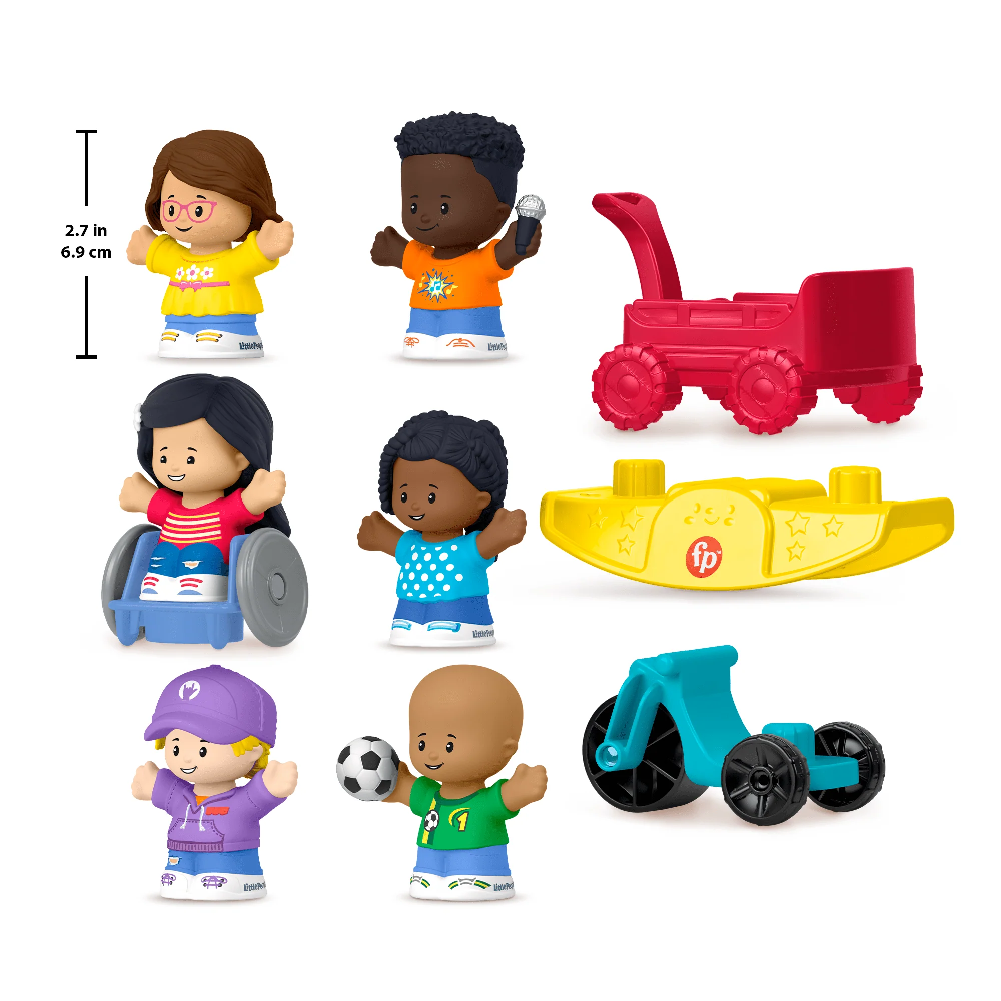Fisher-Price Little People Play For All Figure And Accessory Pack For Toddlers, 9 Pieces - Image 6