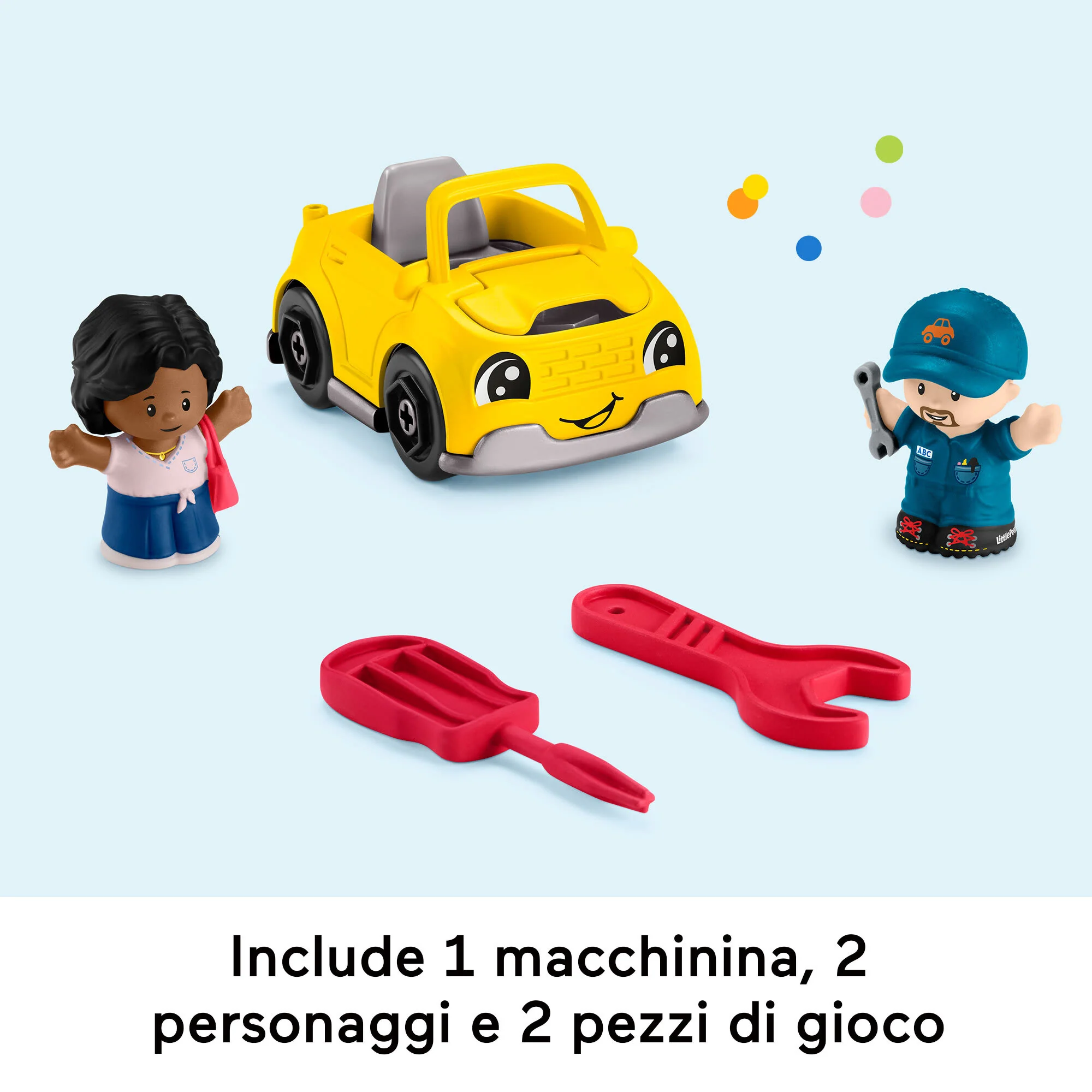 Fisher-Price Little People Playset Autolavaggio per bambini piccoli con 5 pezzi per il gioco, versione multilingue - Image 5