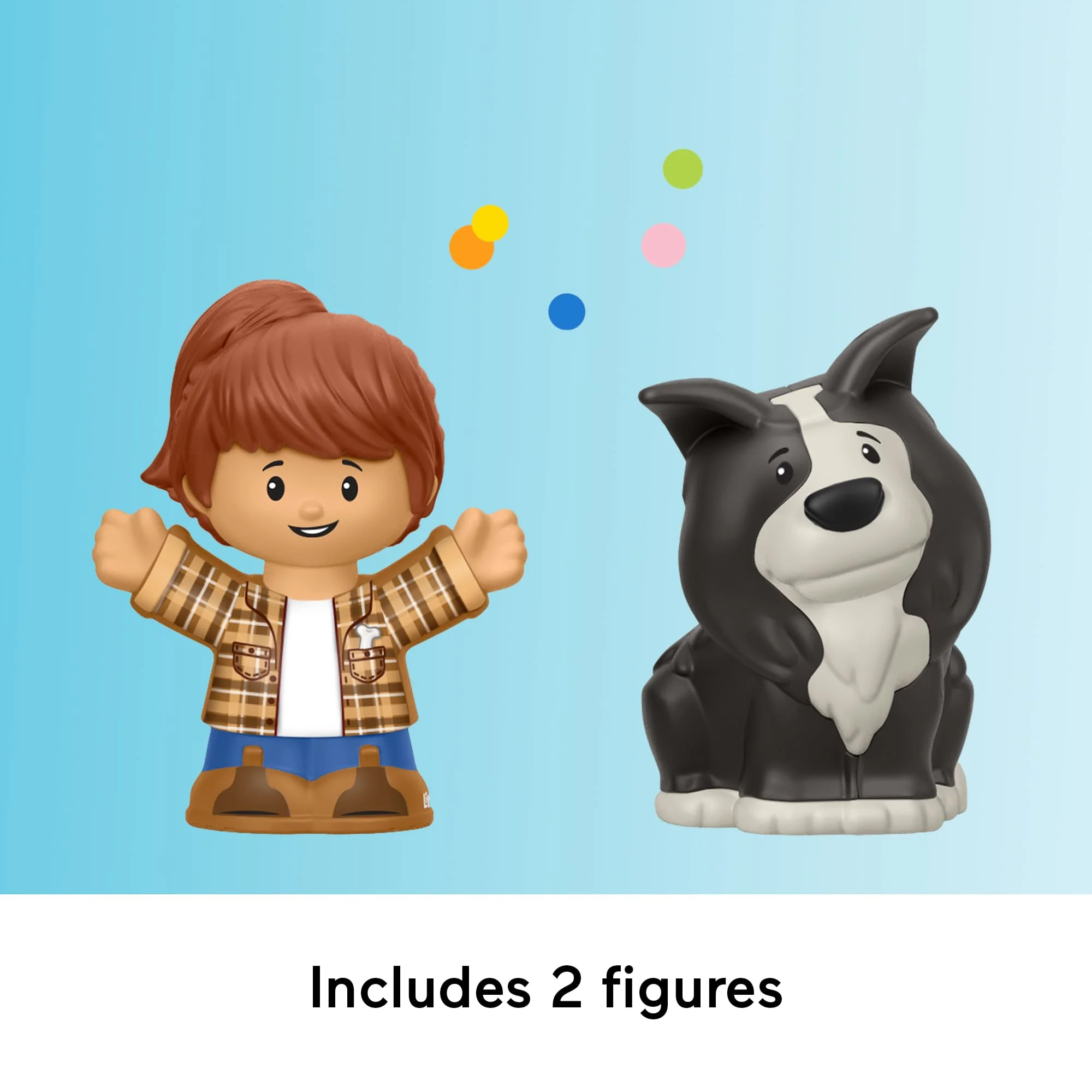 Fisher-Price Little People Push & Play Tractor, Musical Toy Farm Vehicle & 2 Figures For Toddlers - Image 5