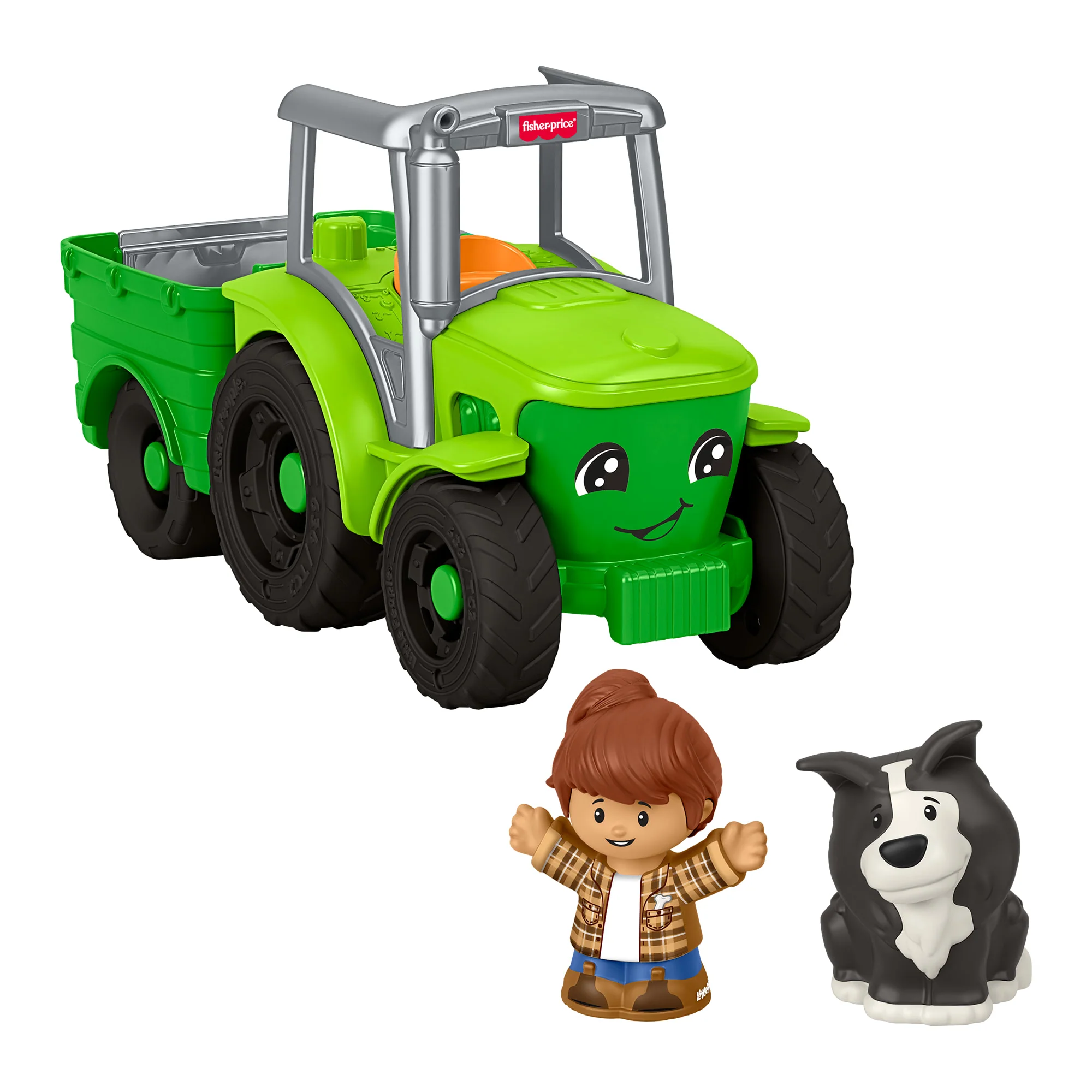 Fisher-Price Little People Traktor Muzyczny pojazd do zabawy i 2 figurki Zabawka interkatywna 1+