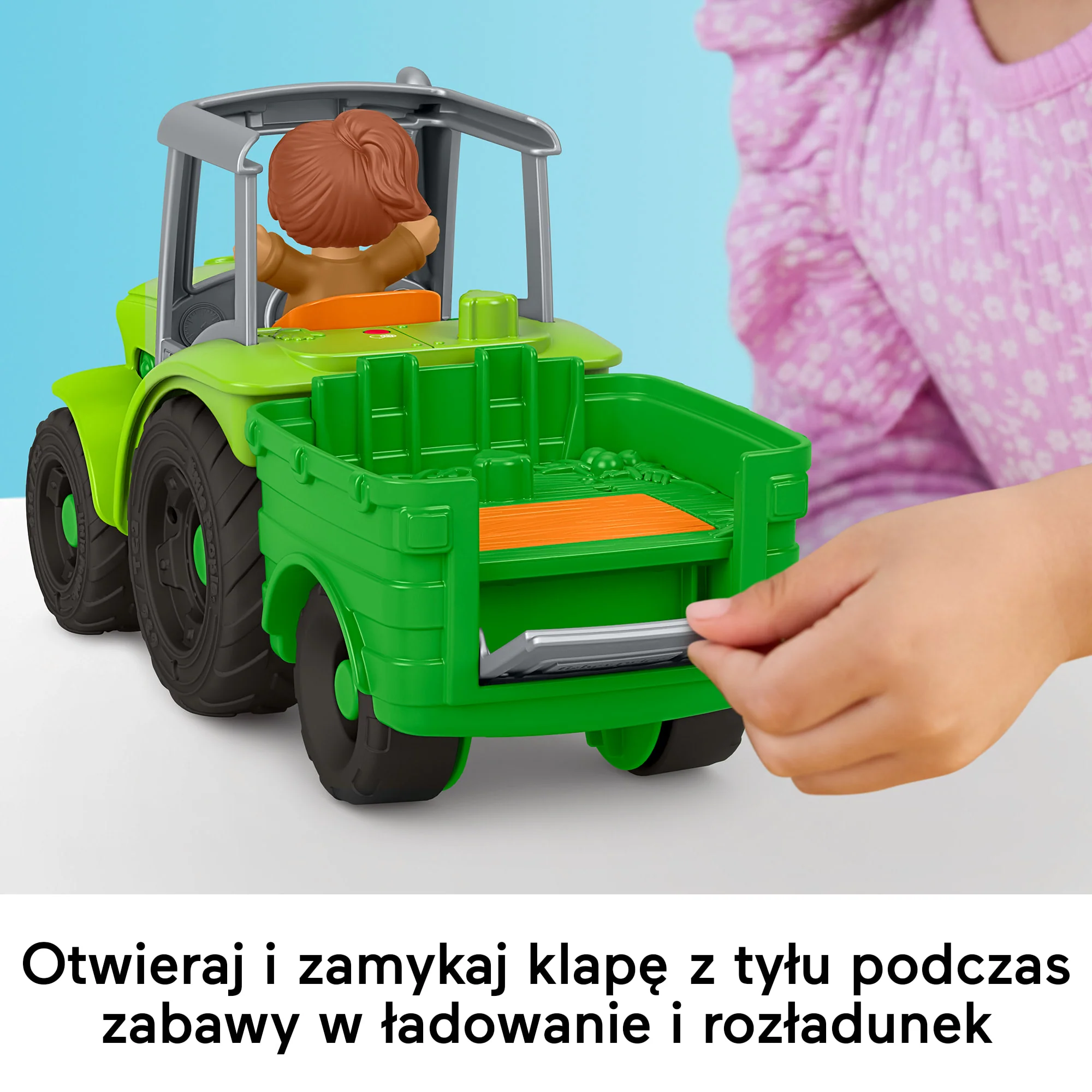 Fisher-Price Little People Traktor Muzyczny pojazd do zabawy i 2 figurki Zabawka interkatywna 1+ - Image 4