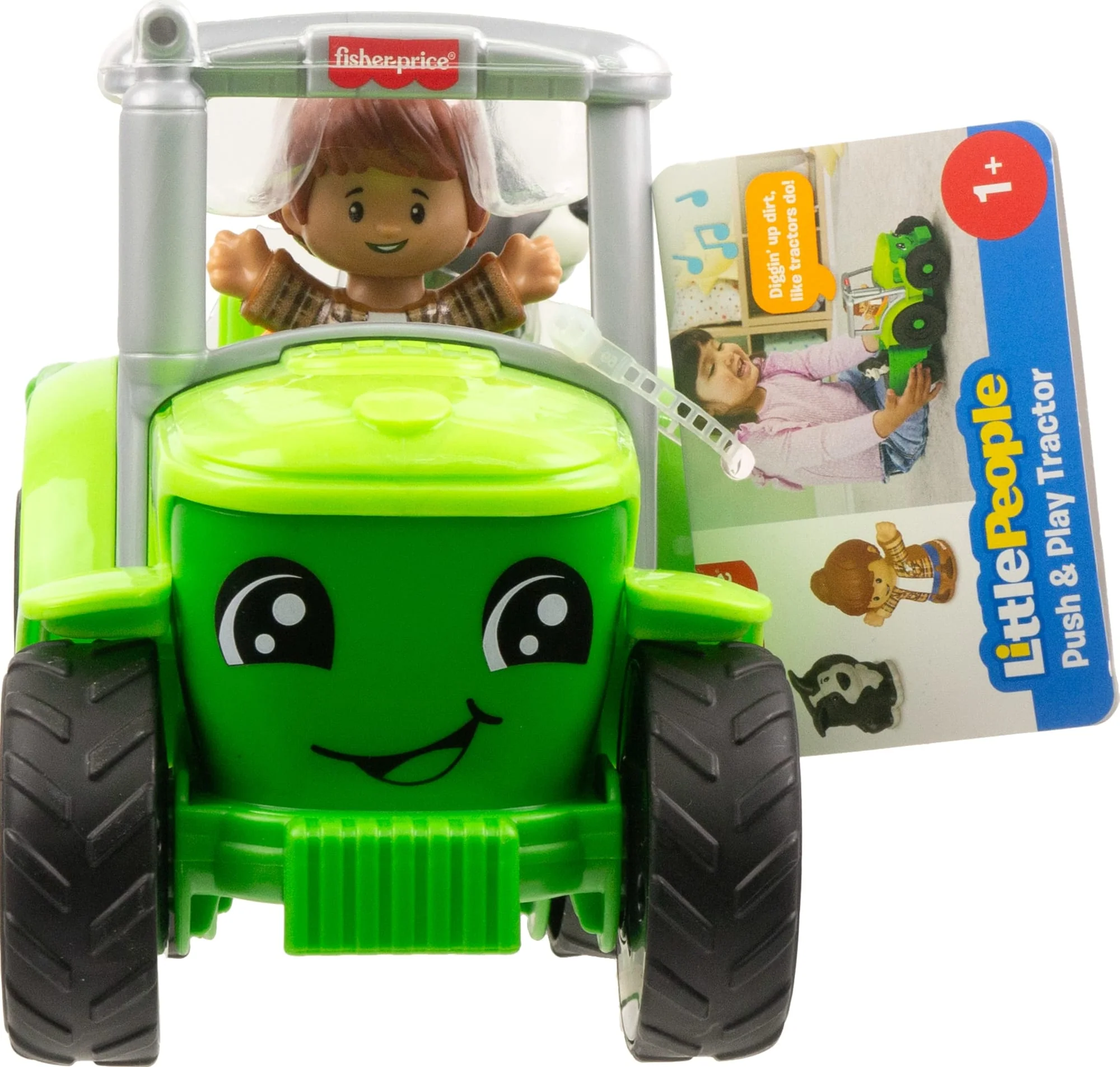 Fisher-Price Little People Traktor Muzyczny pojazd do zabawy i 2 figurki Zabawka interkatywna 1+ - Image 6