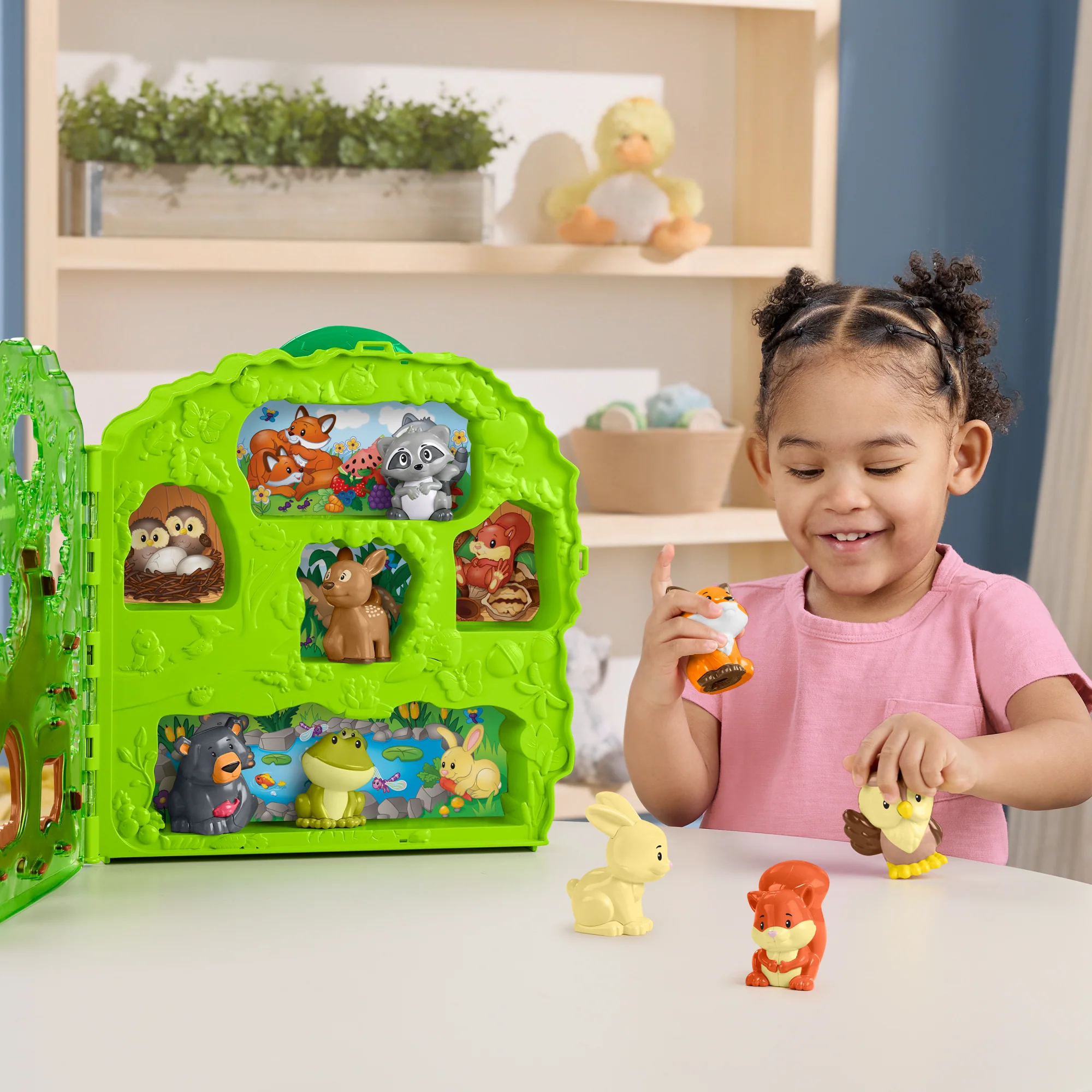 Fisher-Price Little People Waldfreunde Tragekoffer Kleinkind Spielset Mit Figuren, 9-Teilig - Image 2