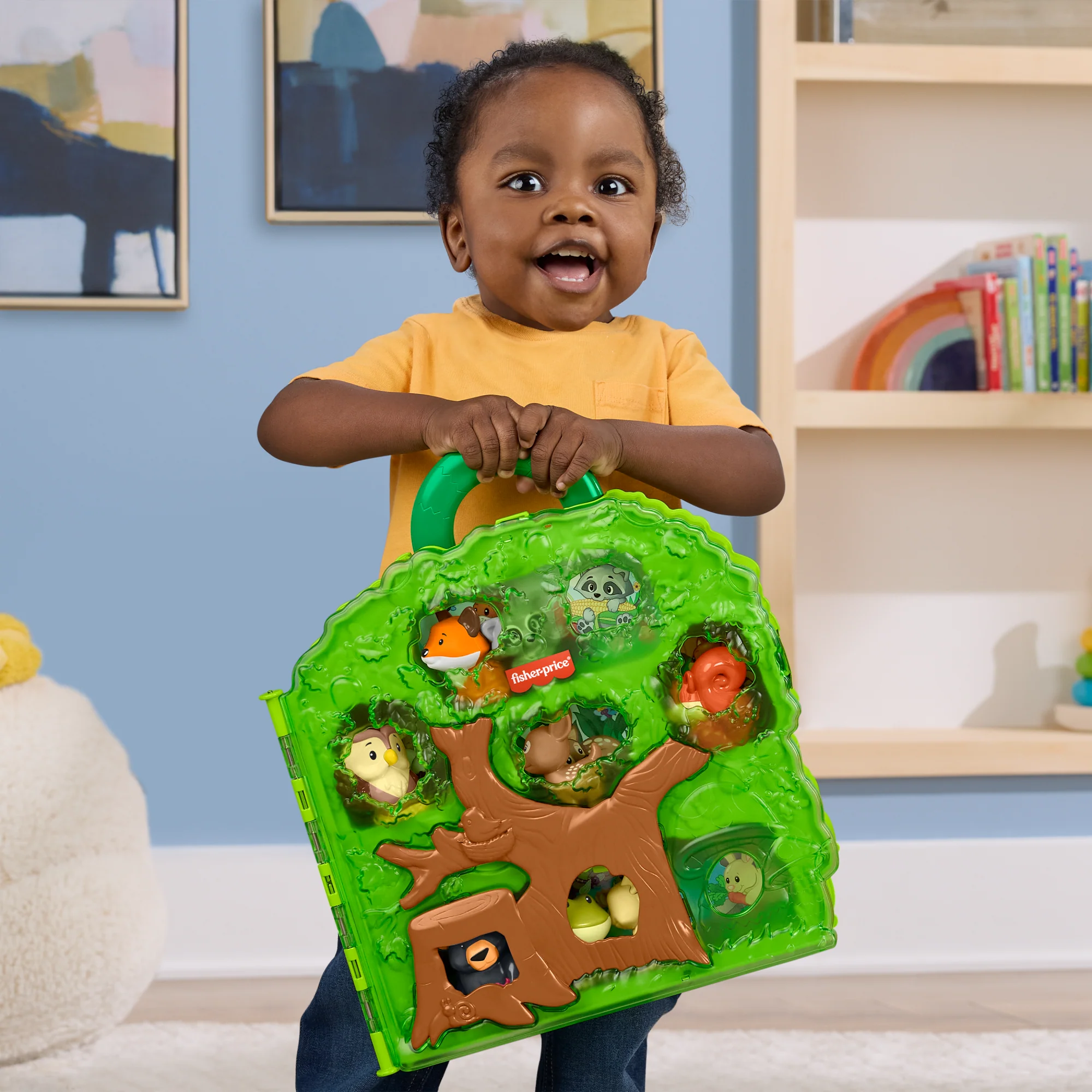 Fisher-Price Little People Waldfreunde Tragekoffer Kleinkind Spielset Mit Figuren, 9-Teilig - Image 3