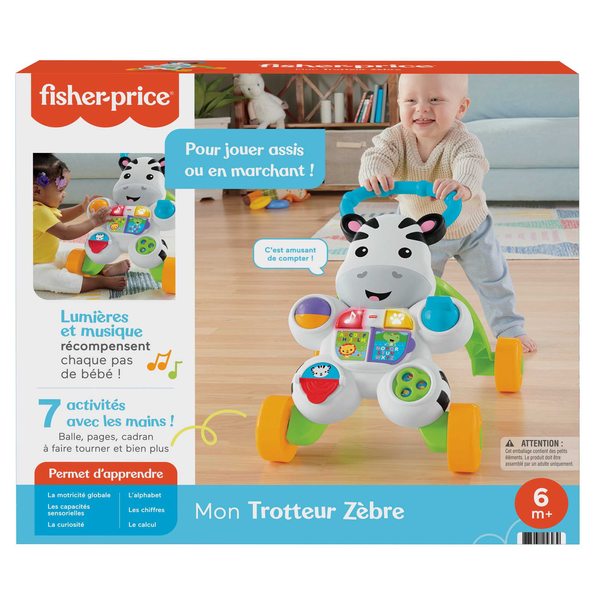 Fisher-Price – Loop-met-mij Zebra – Franse taal - Image 6