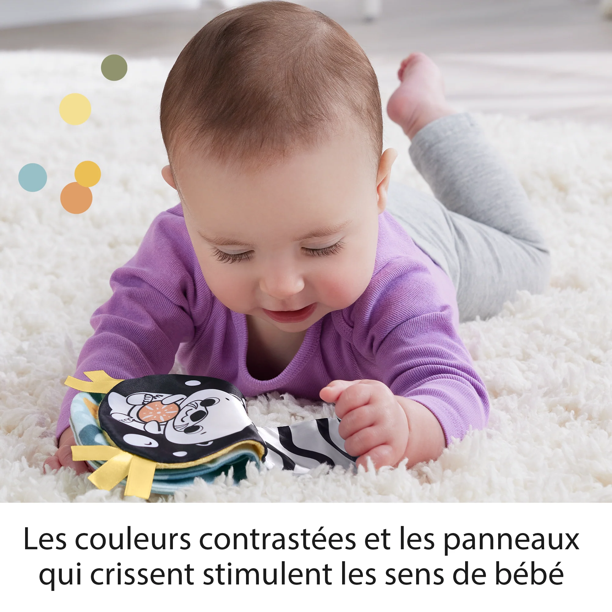 Fisher-Price-Loutre 2 En 1-Peluche Pour Jeu À Plat Ventre - Image 4