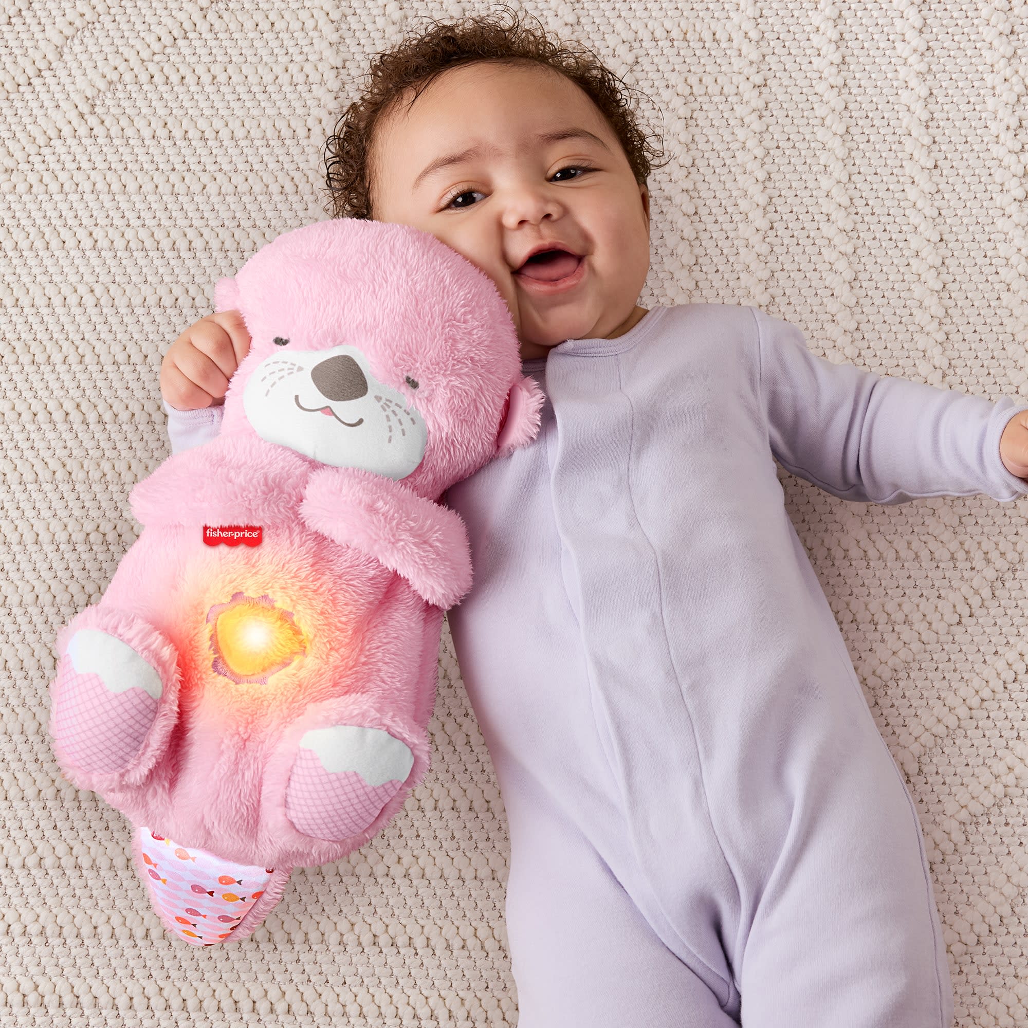 Fisher-Price-Ma Loutre Câlins Bonne Nuit-Peluche Et Veilleuse Rose - Image 3