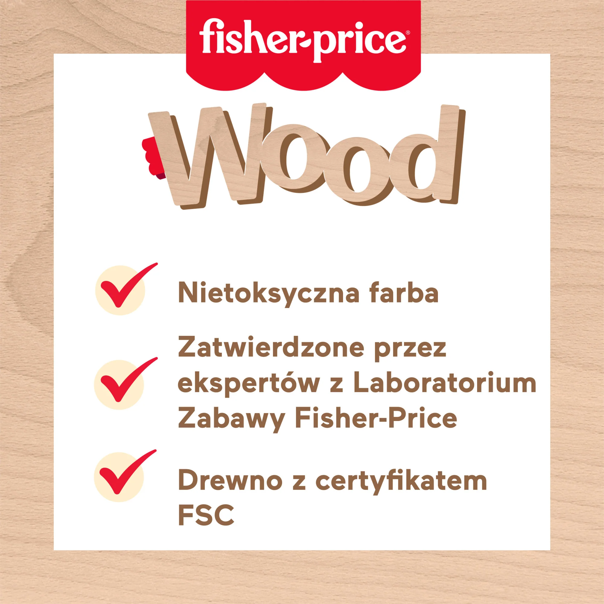 Fisher-Price Makaron szefa kuchni Zestaw Drewniane zabawki i inne elementy 3+ - Image 3