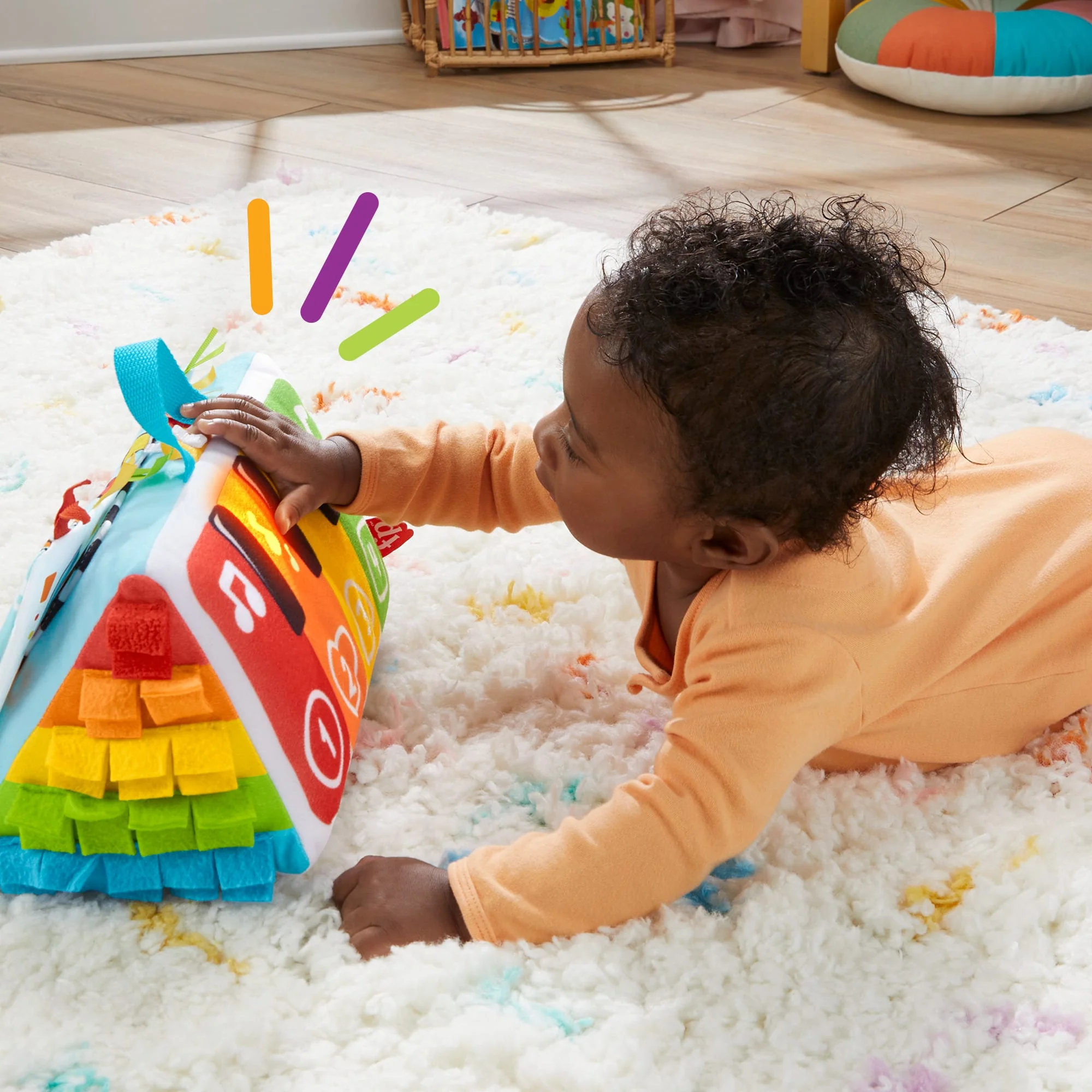 Fisher-Price Μαλακό Μουσικό Πιανάκι, Πιάνο Για Παιχνίδι Μπρούμυτα Με Φώτα Και Μουσική - Image 2