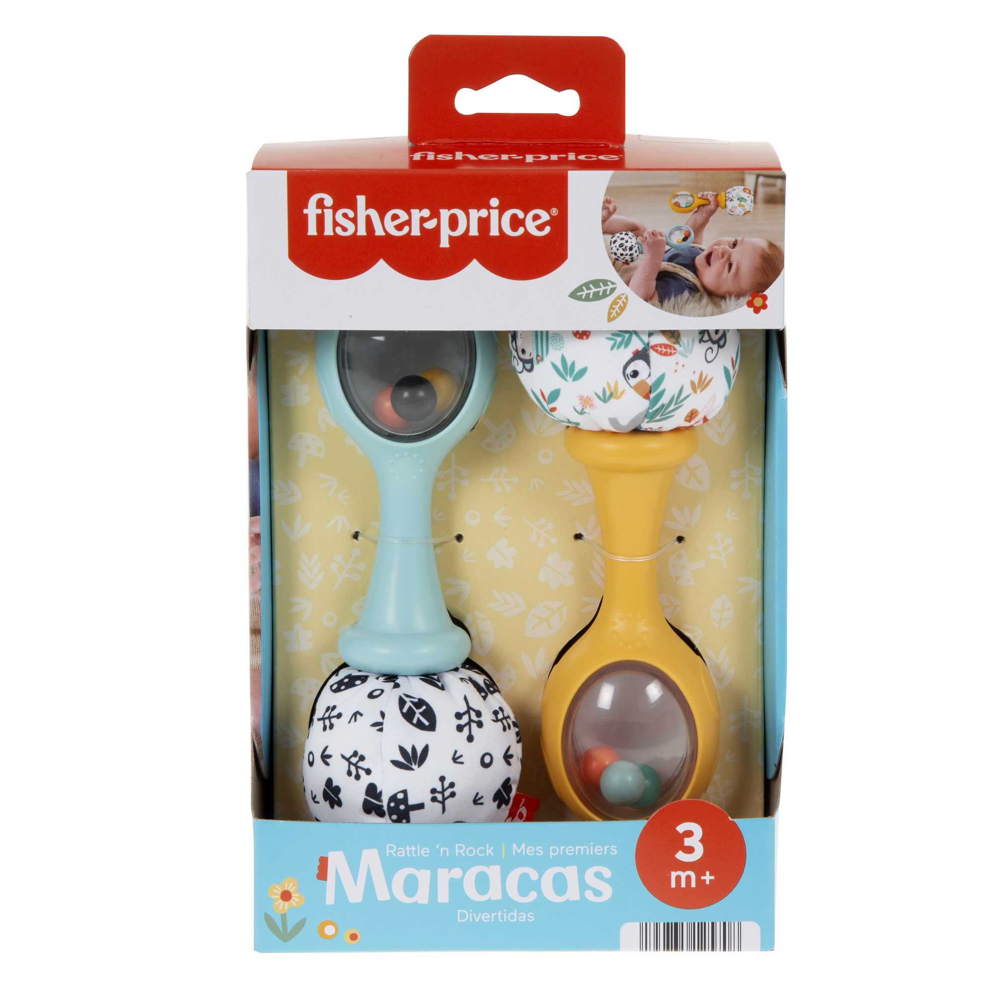 Maracas Diversión Y Música De Juguete De Fisher-Price, Conjunto De 2 Maracas Para Bebés De Más De 3 Meses, Colores Llamativos - Image 6