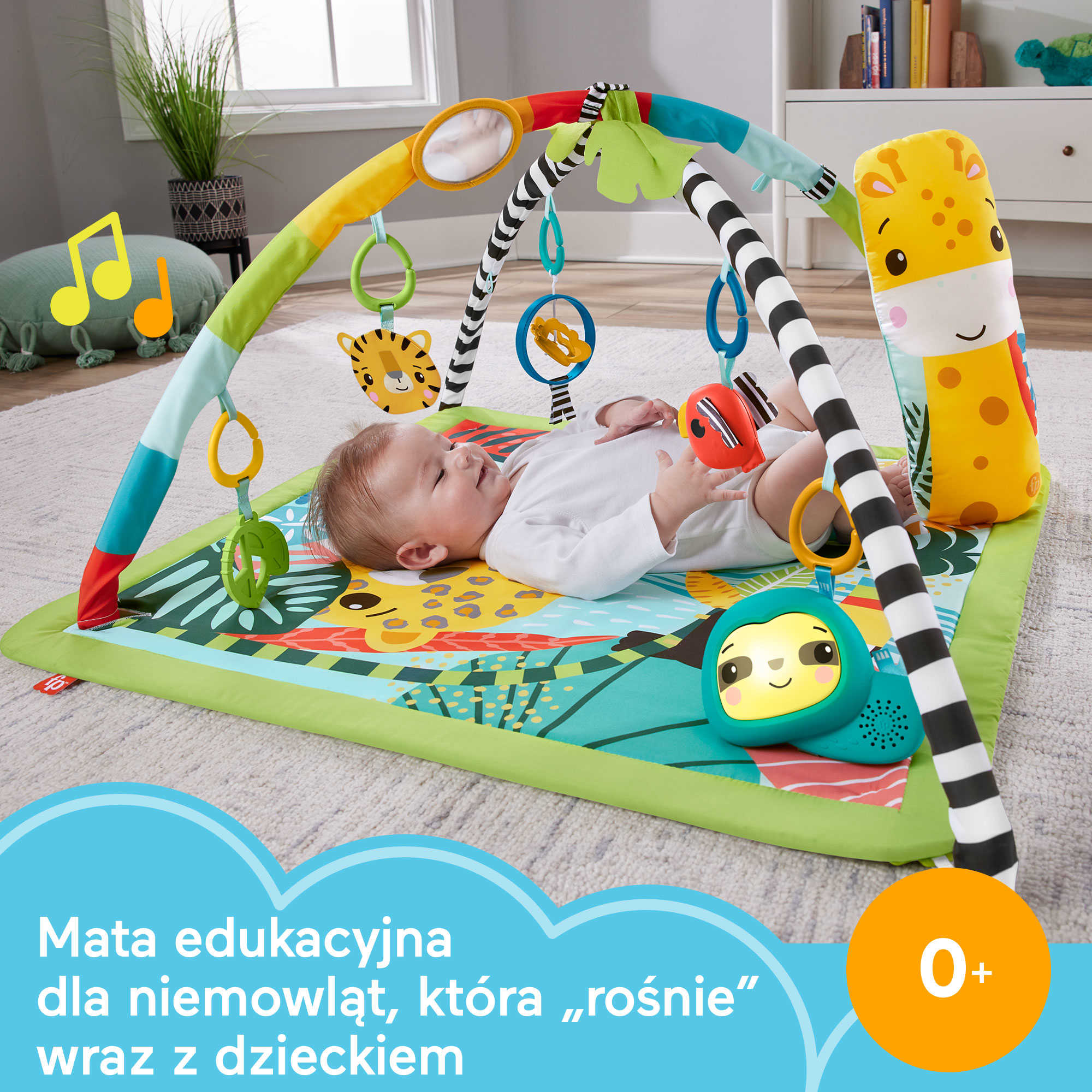 Fisher-Price® Mata edukacyjna 3 w 1 Las tropikalny - Image 2