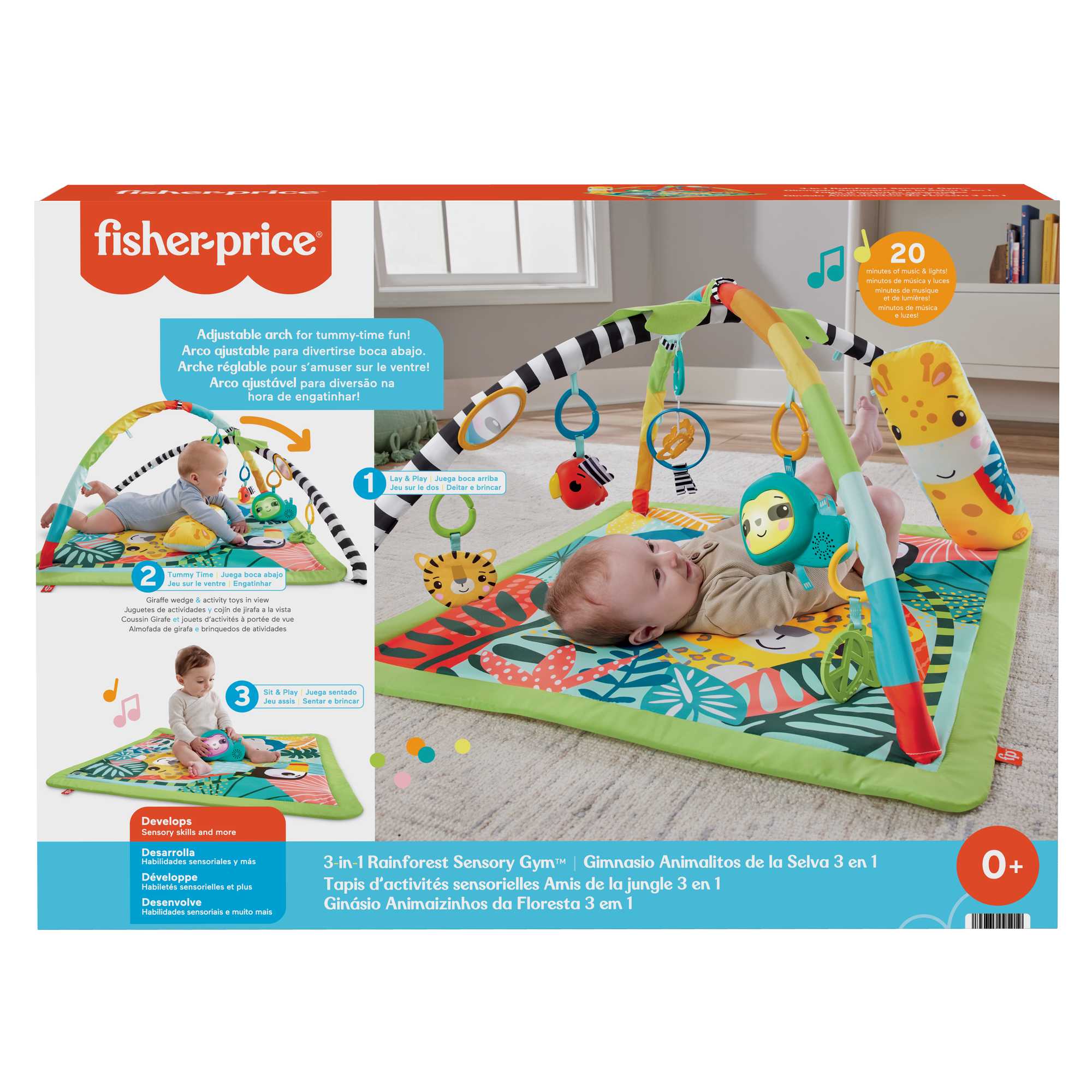 Fisher-Price® Mata edukacyjna 3 w 1 Las tropikalny - Image 6