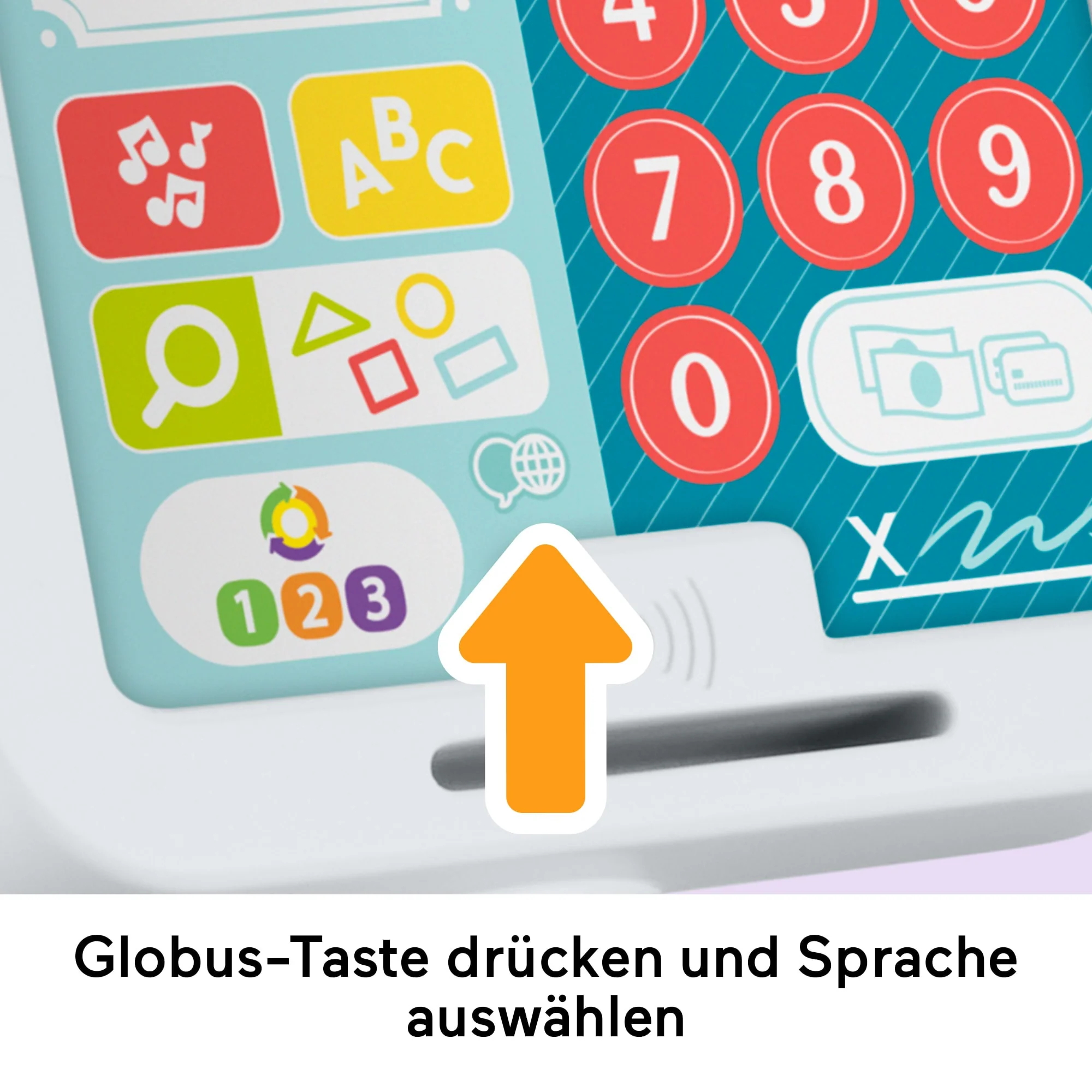 Fisher-Price Elektrisches Lernspielzeug Für Kleinkinder Lernspaß Meine Erste Spielkasse, Mehrsprachige Version - Image 3