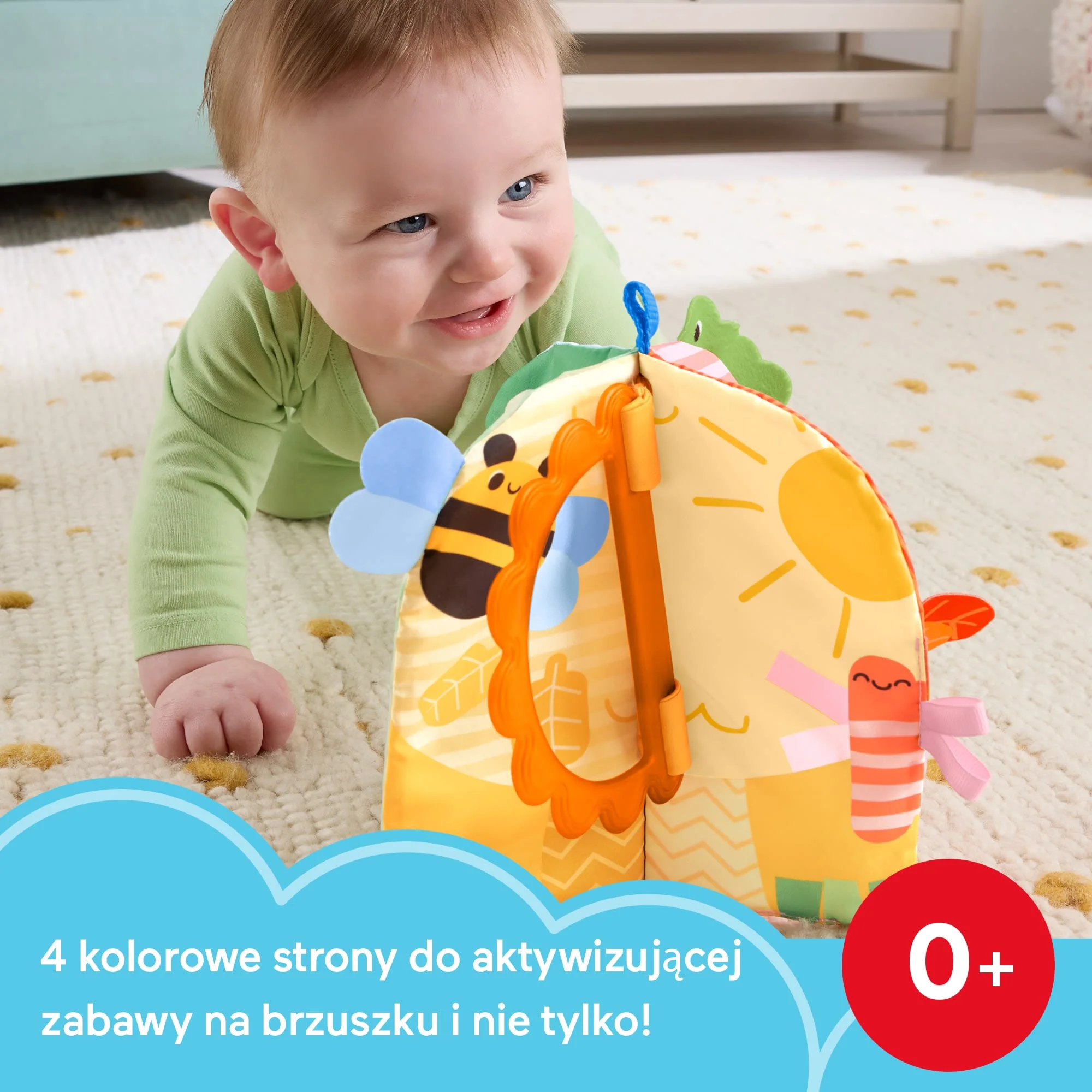 Fisher-Price Miękka książeczka sensoryczna – Pory roku Aktywizująca zabawka sensoryczna dla niemowląt i noworodków 0+ - Image 2