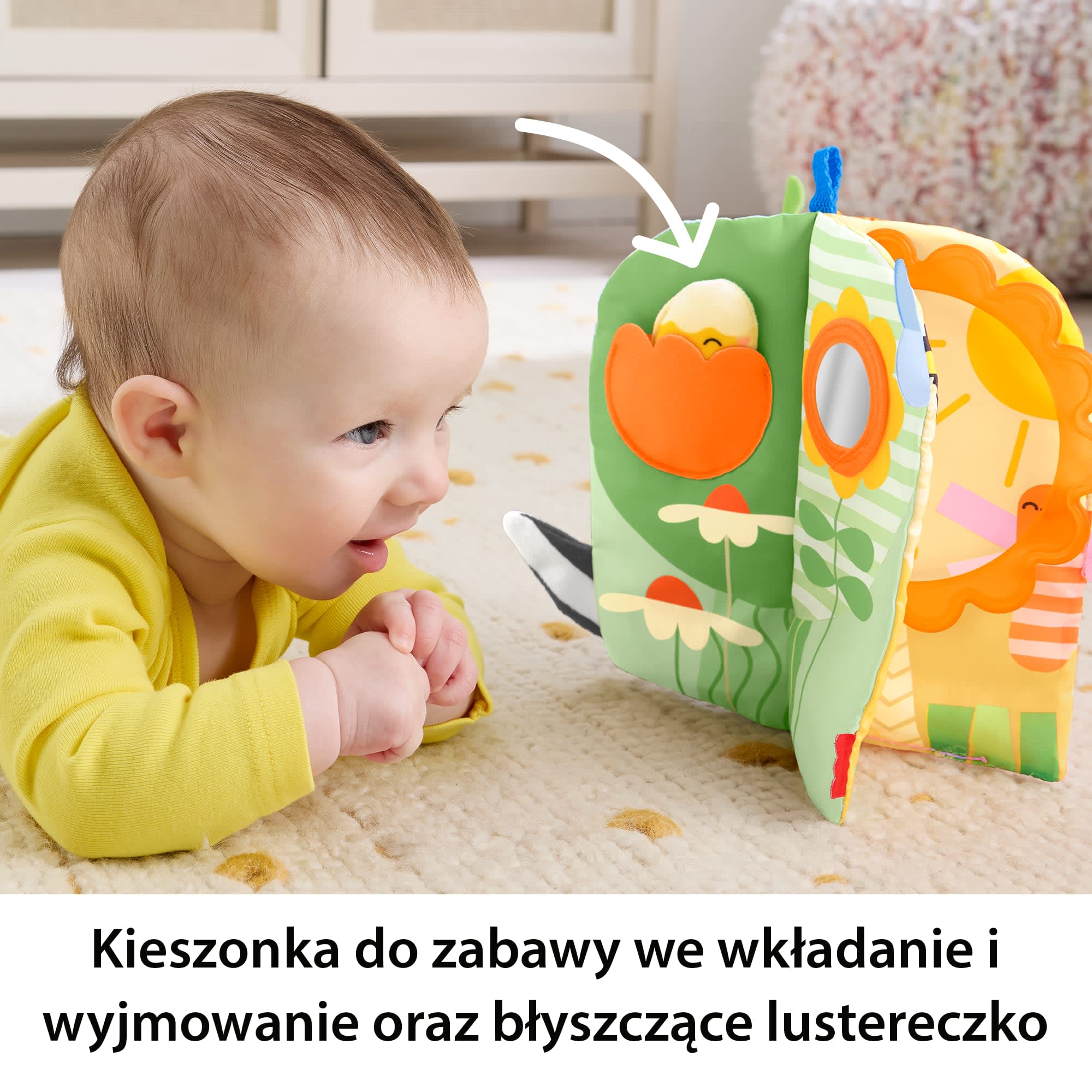 Fisher-Price Miękka książeczka sensoryczna – Pory roku Aktywizująca zabawka sensoryczna dla niemowląt i noworodków 0+ - Image 3
