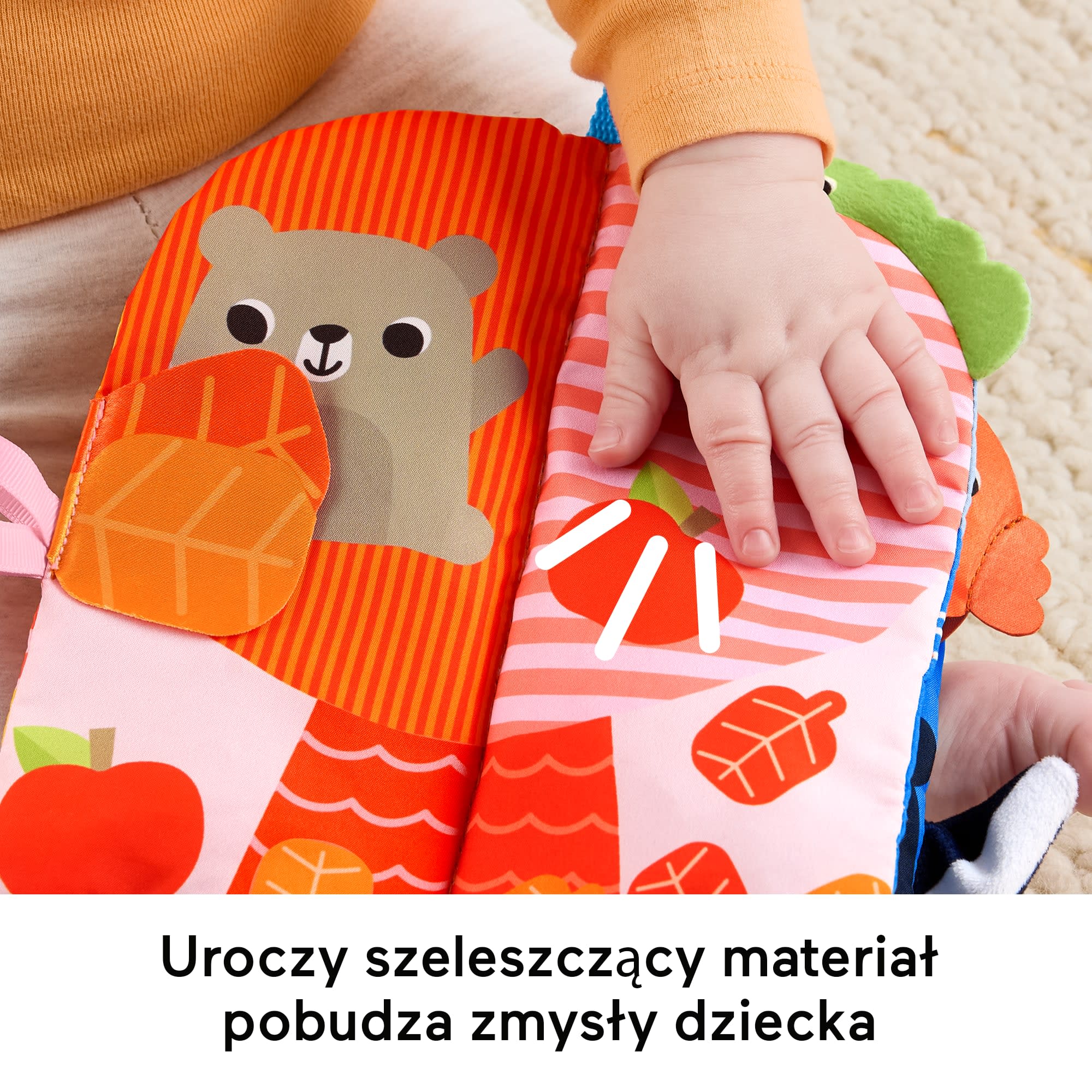 Fisher-Price Miękka książeczka sensoryczna – Pory roku Aktywizująca zabawka sensoryczna dla niemowląt i noworodków 0+ - Image 5