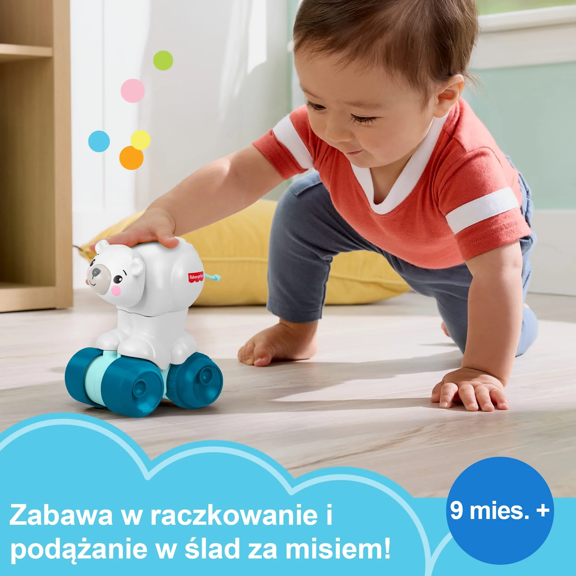 Fisher-Price Miś polarny Raczkuj za mną Zabawka do nauki raczkowania dla niemowląt 9 mies. + - Image 2