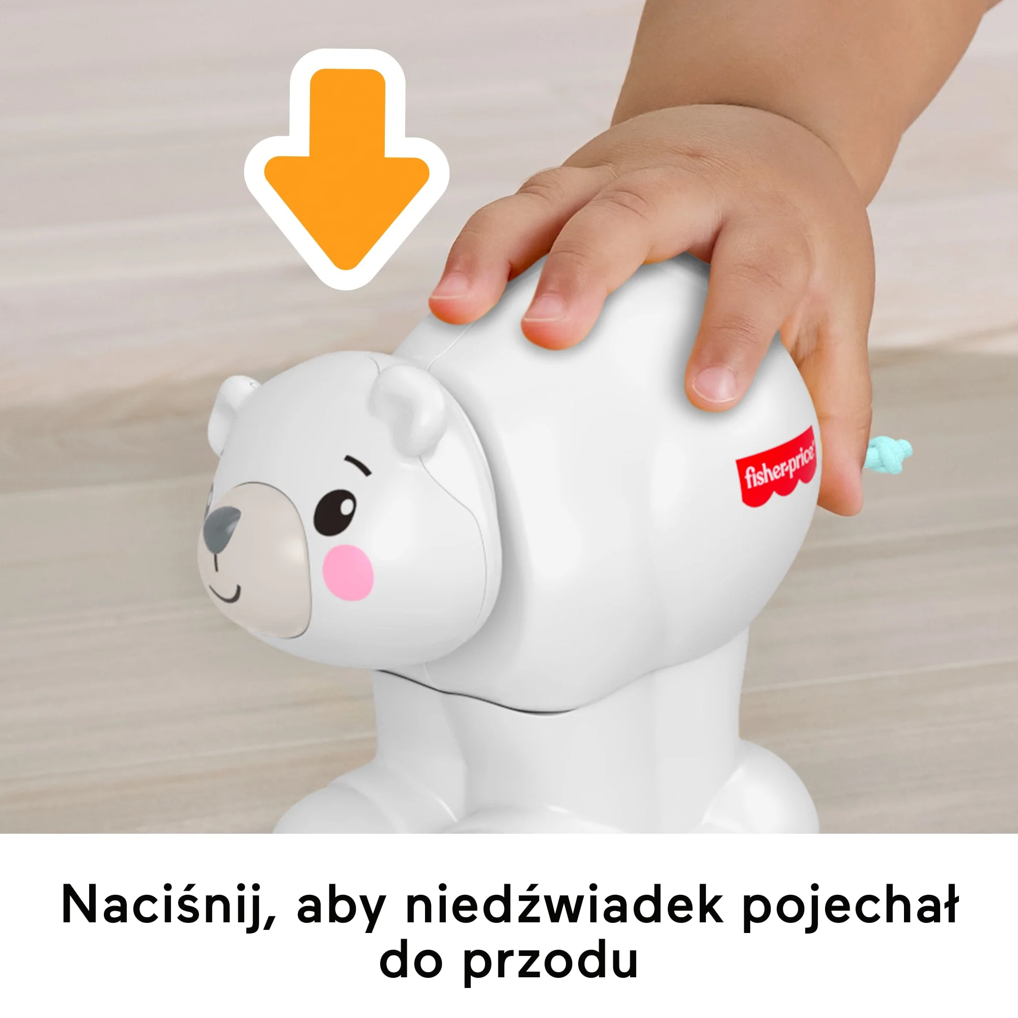 Fisher-Price Miś polarny Raczkuj za mną Zabawka do nauki raczkowania dla niemowląt 9 mies. + - Image 3