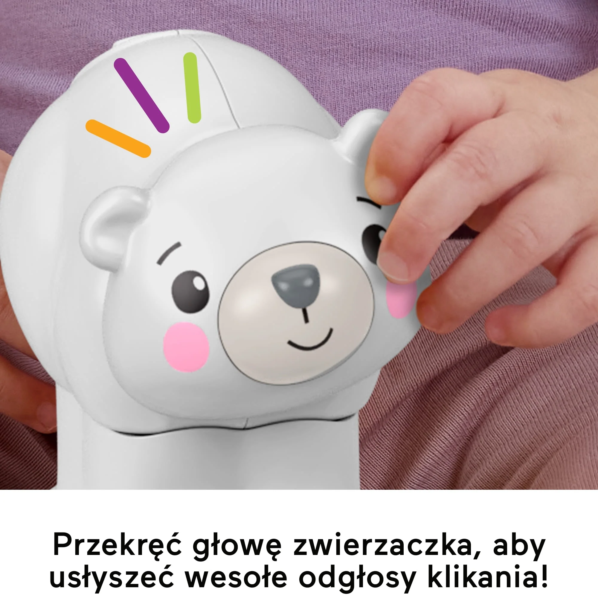 Fisher-Price Miś polarny Raczkuj za mną Zabawka do nauki raczkowania dla niemowląt 9 mies. + - Image 4