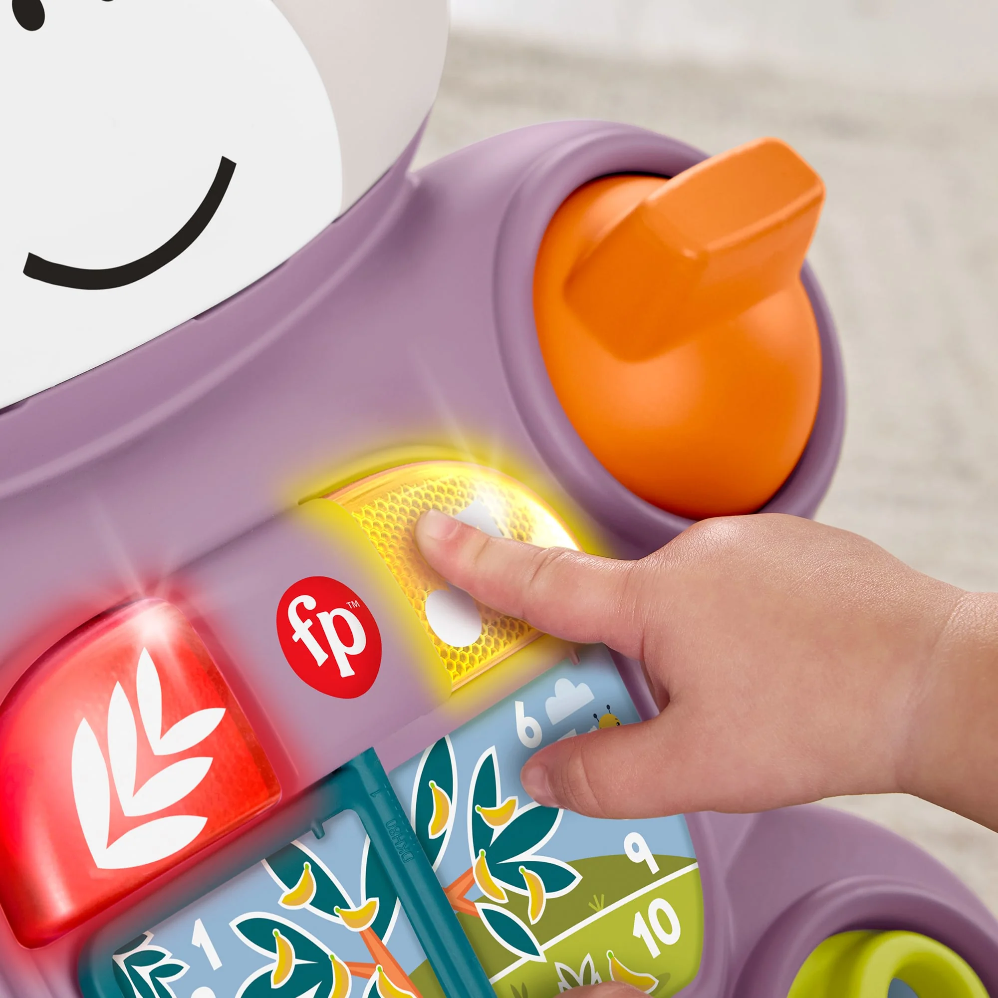 Fisher-Price-Mon Trotteur Singe Violet-Musique, Lumières Et Activités - Image 4